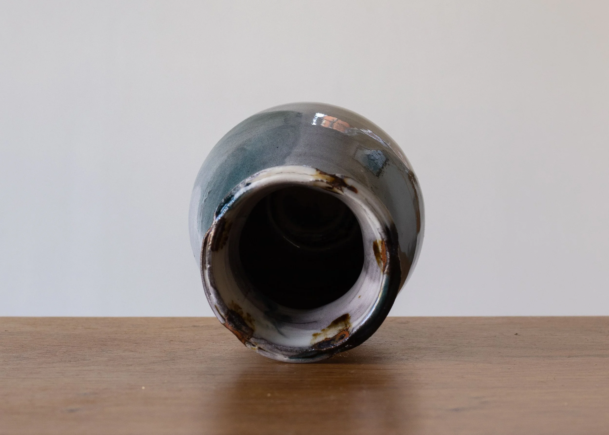 Bud Vase with Turquoise Brush Marks, view 6.jpg