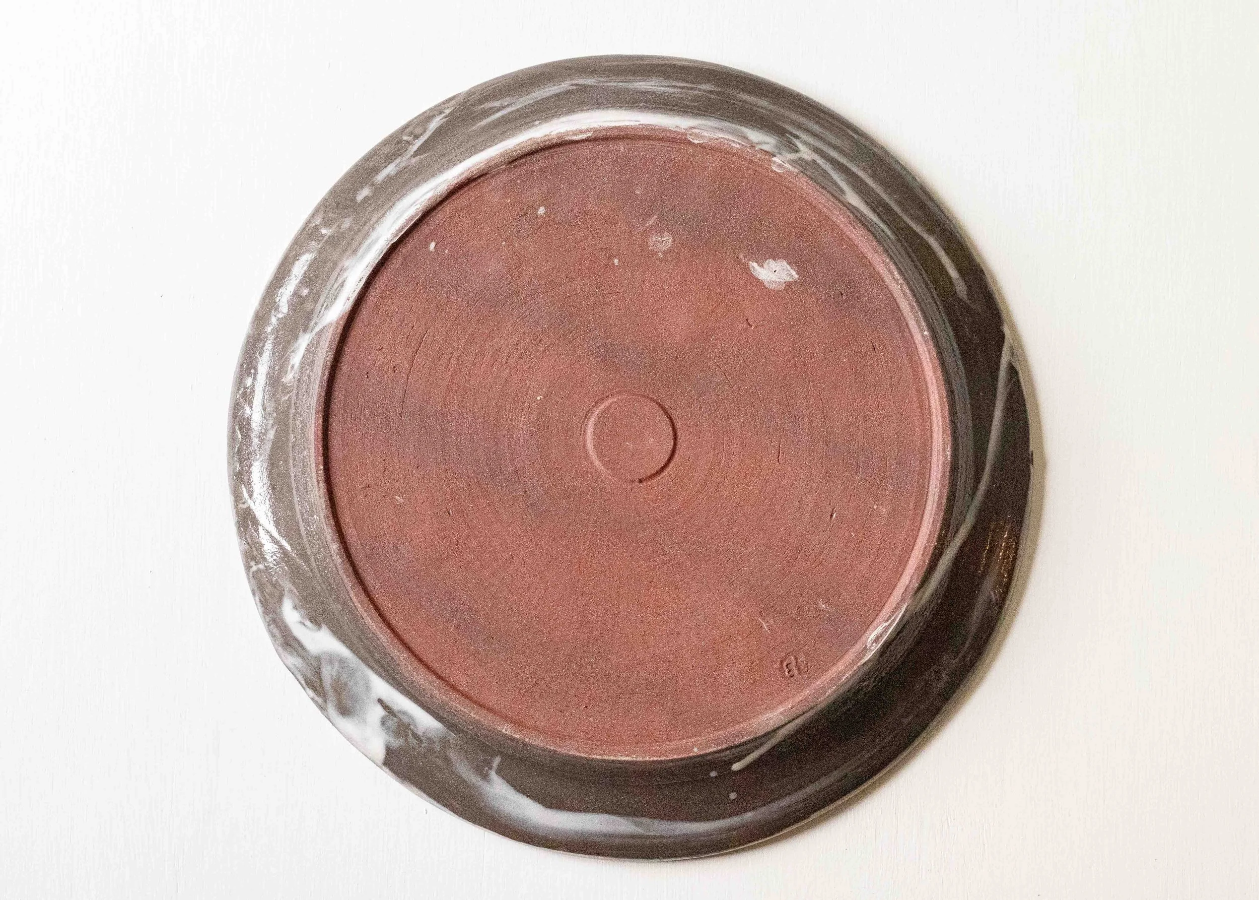 Large Handmade Serving Plate with Oak Tree Motif, view 3.jpg