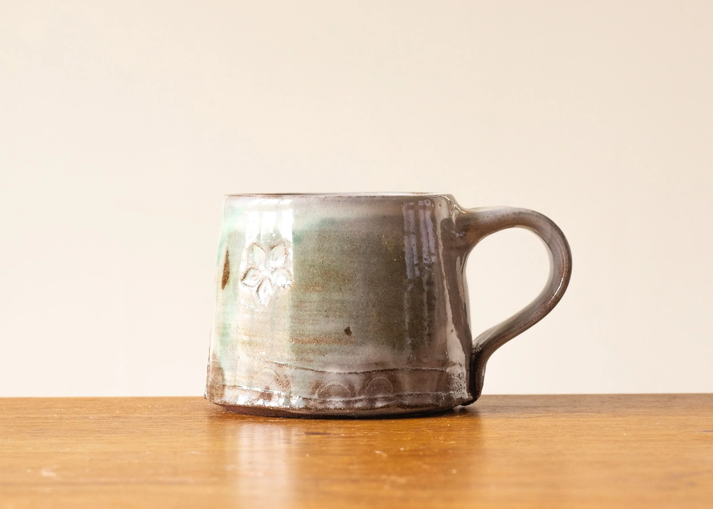 Coffee Cup with Green Decoration, view 1.jpg