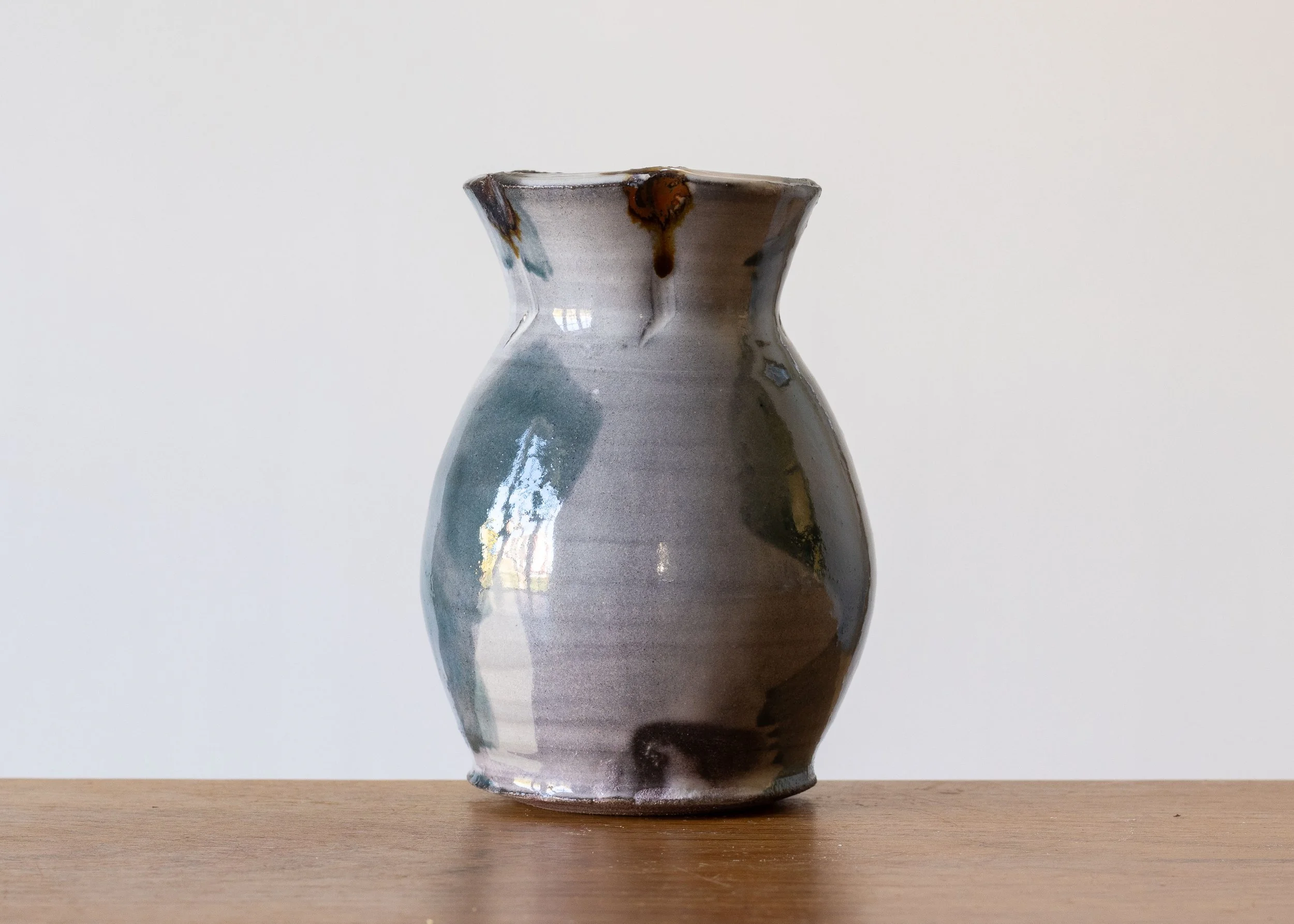 Bud Vase with Turquoise Brush Marks, view 4.jpg