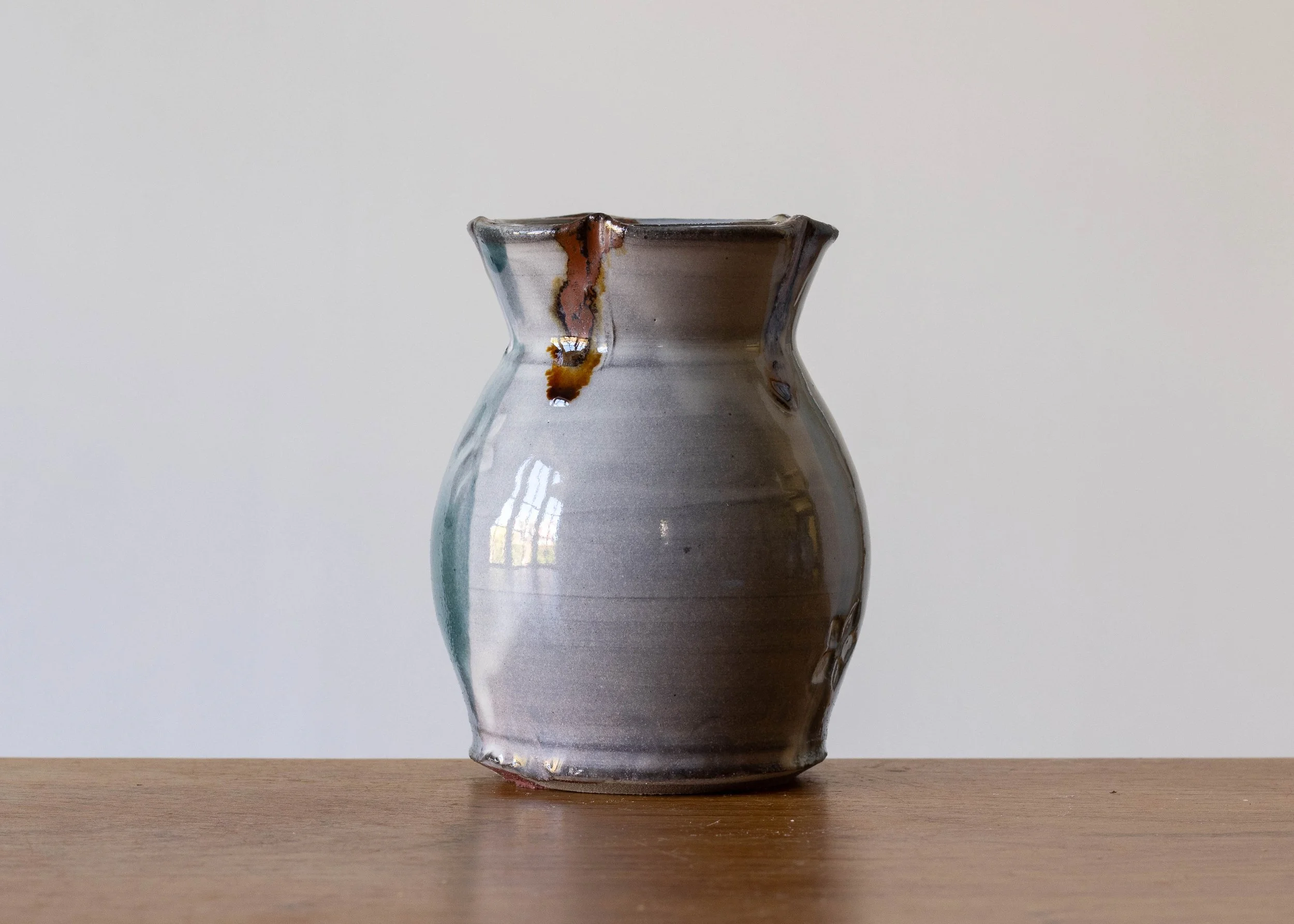 Bud Vase with Turquoise Brush Marks #2, view 4.jpg