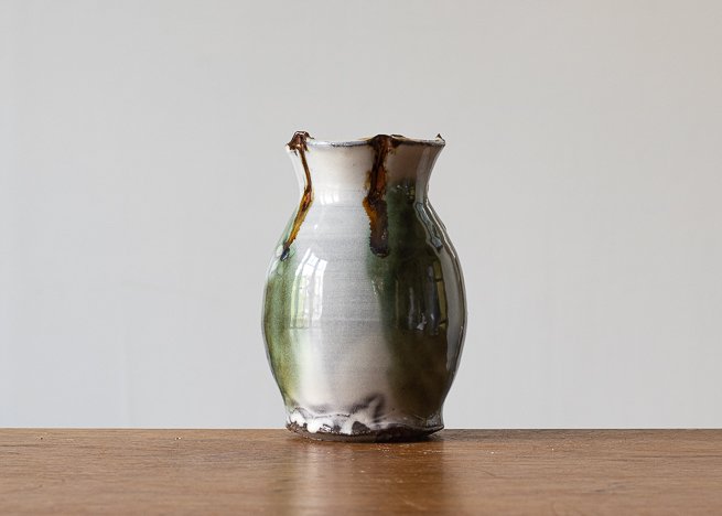 Bud Vase with Green brush marks #2, view 4.jpg
