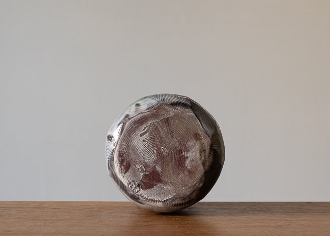 Faceted vase with green brush marks, view 6.jpg