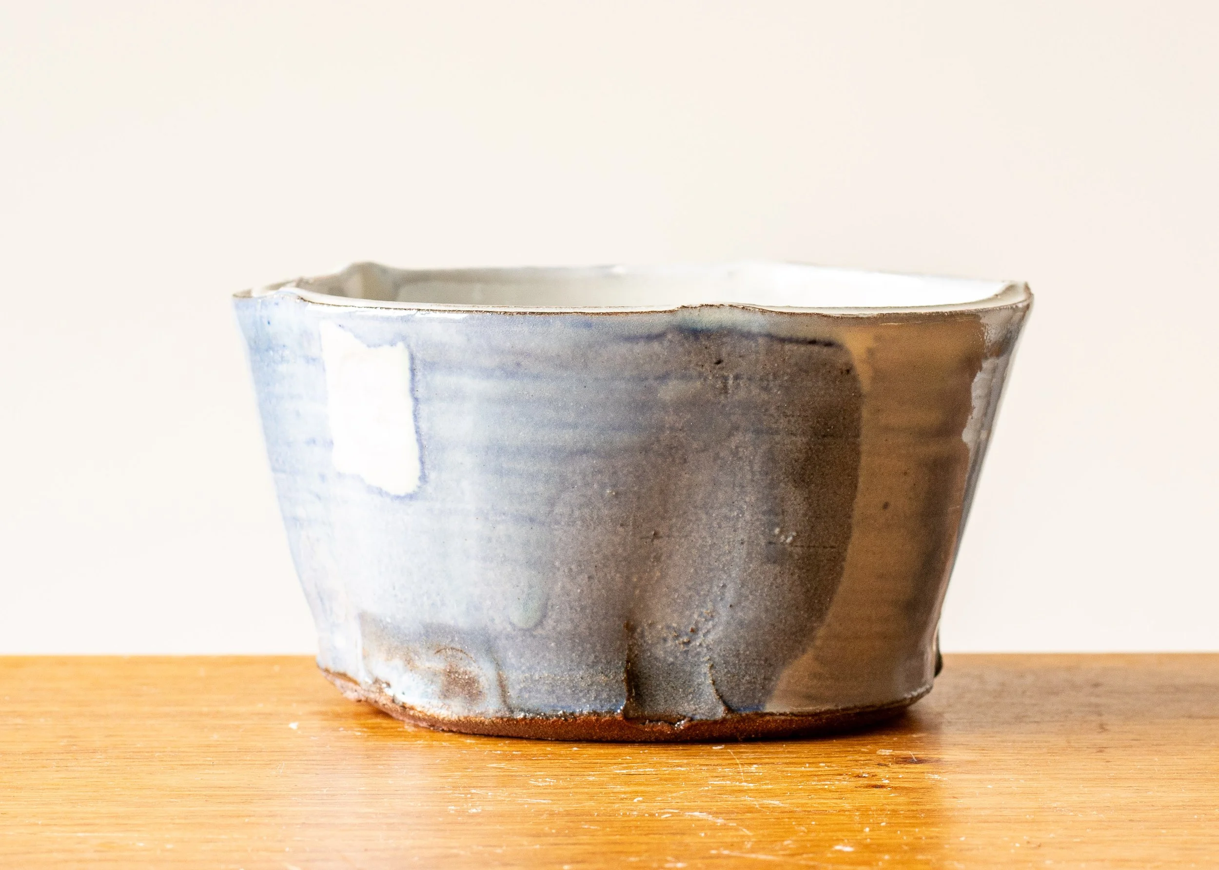 Small white bowl with blue brush marks, view 2.jpg