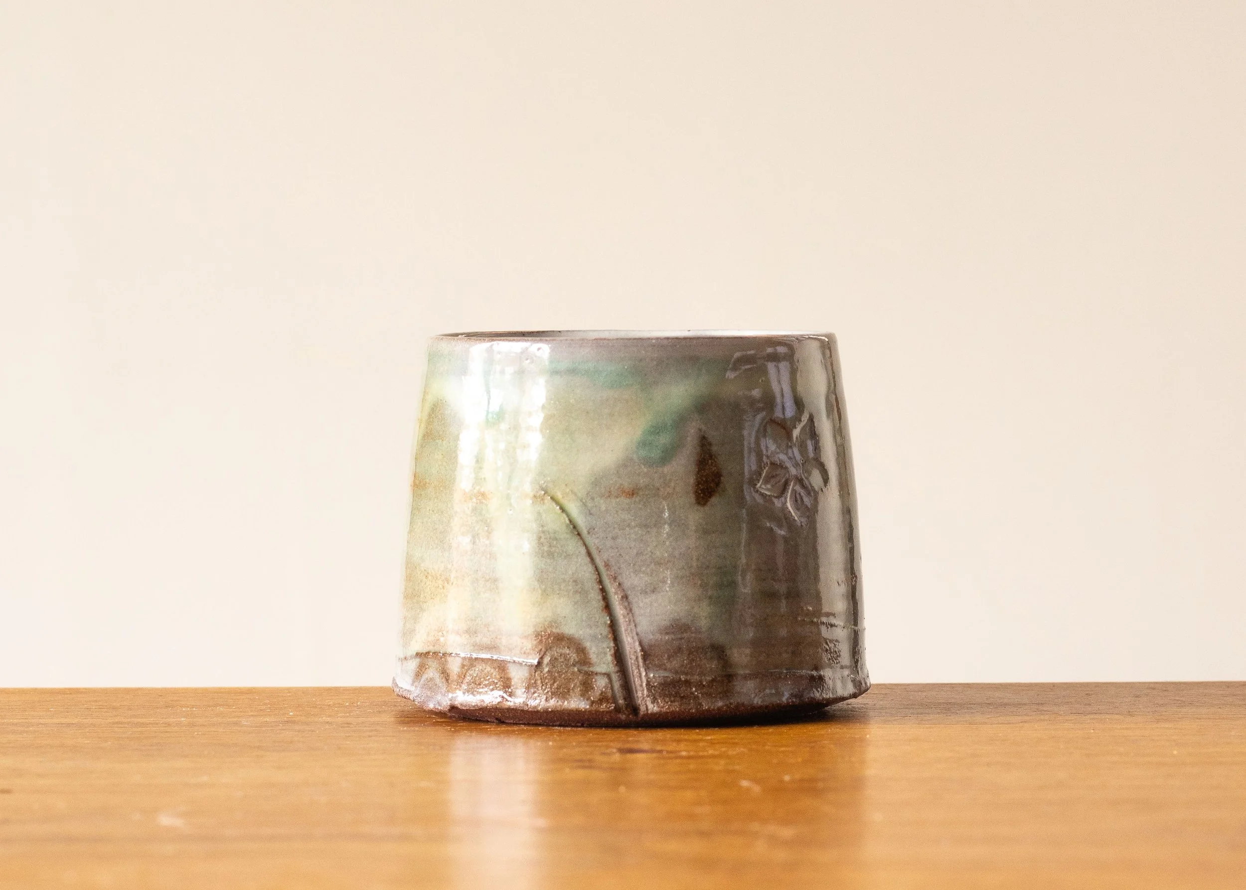 Coffee Cup with Green Decoration, view 2.jpg