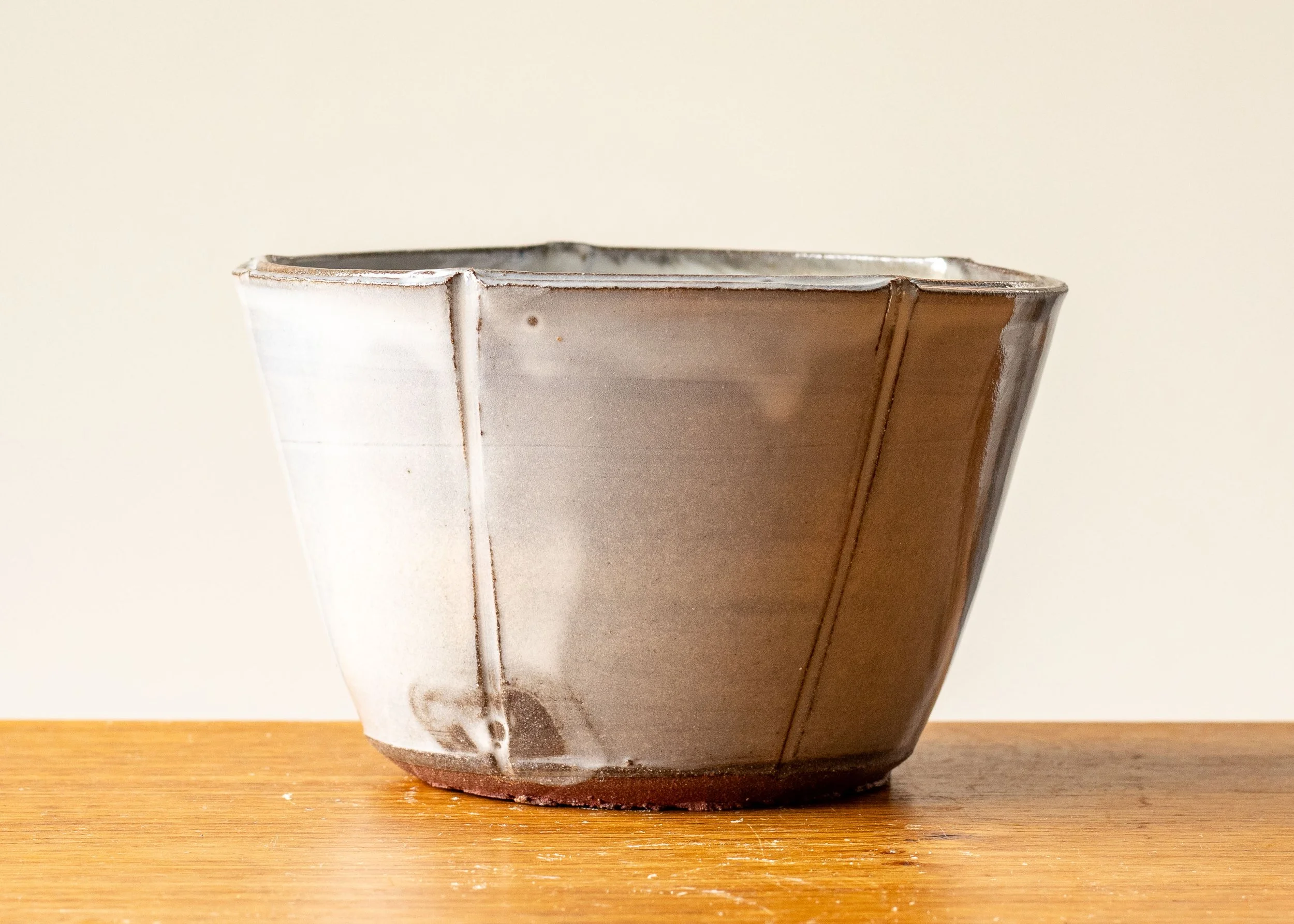 Small white bowl with brown brush marks, view 3.jpg