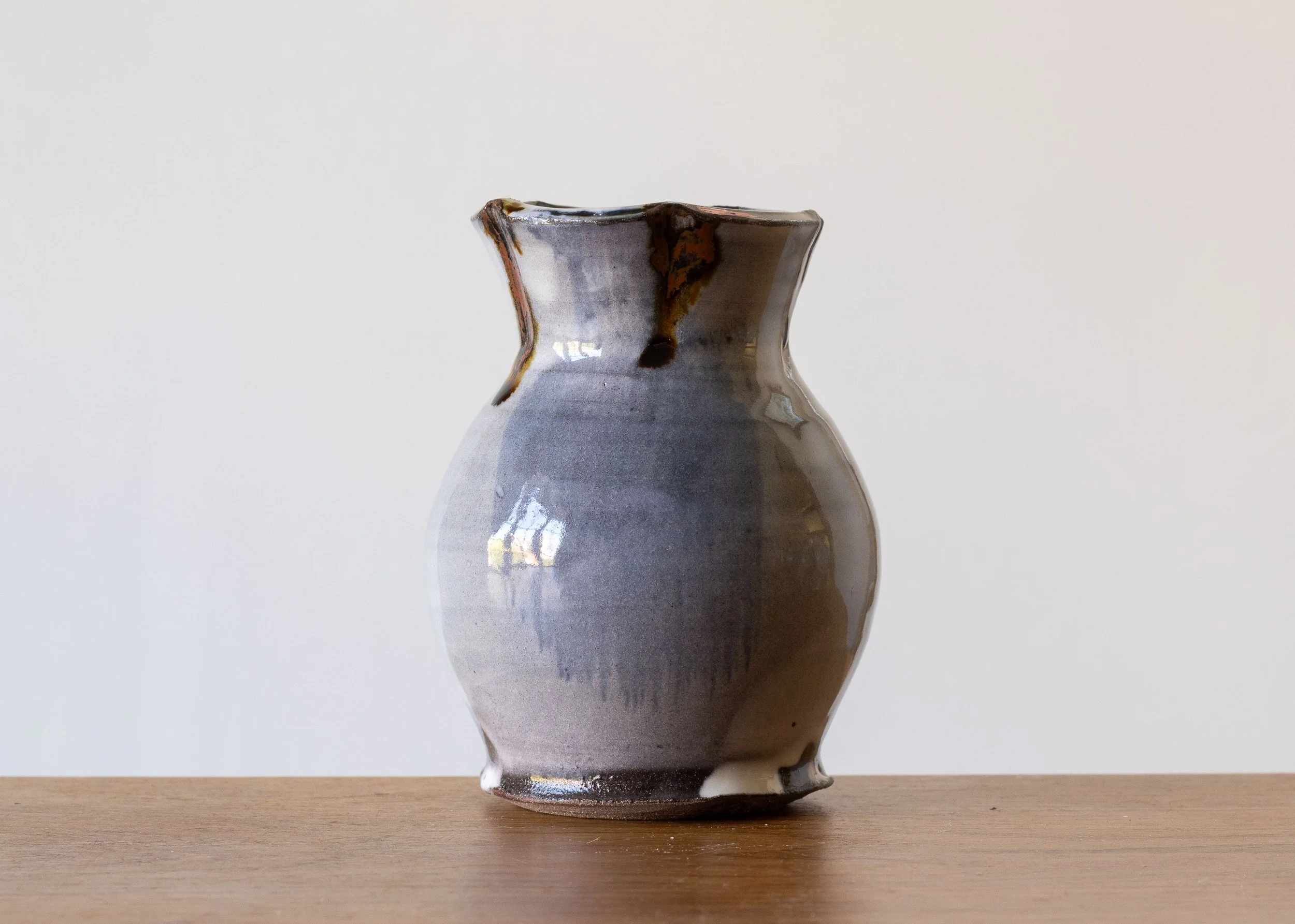 Bud Vase with Blue Brush Marks #2, view 1.jpg