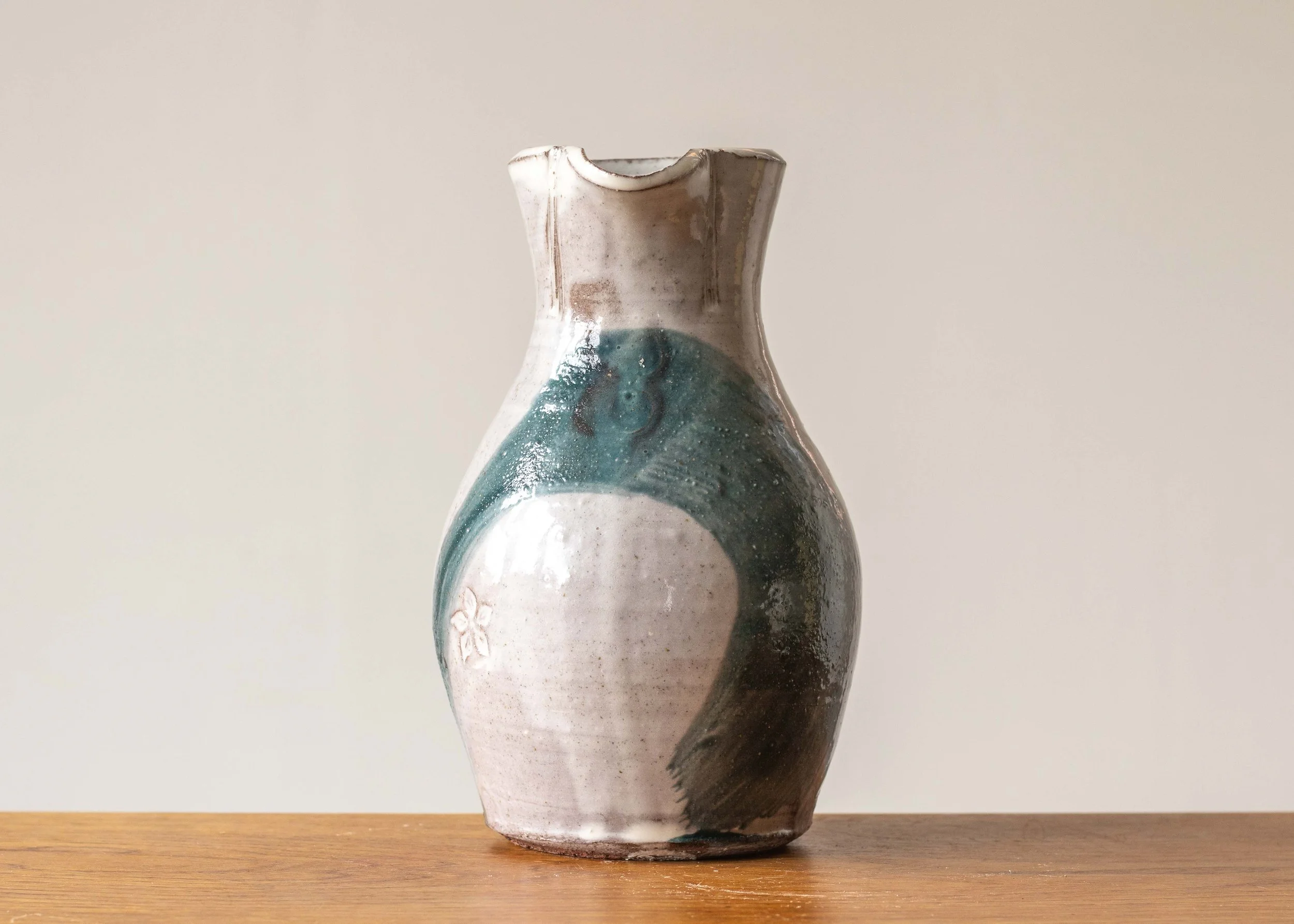 Medium Jug with Blue Decoration, My Clay, view 2.jpg