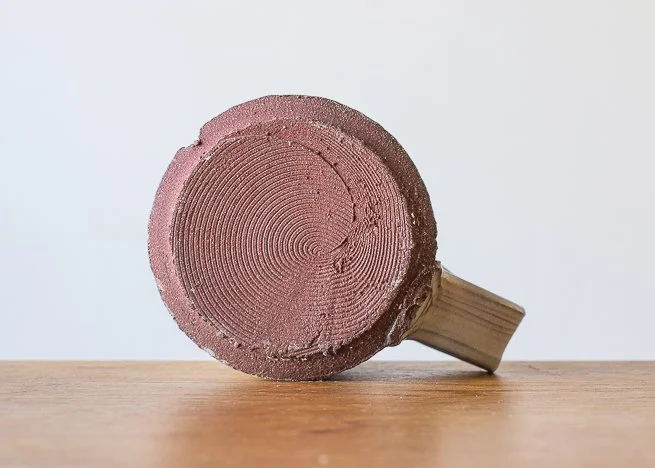 Handmade Pottery Mug wiith Green Brush Marks, side 6.jpg