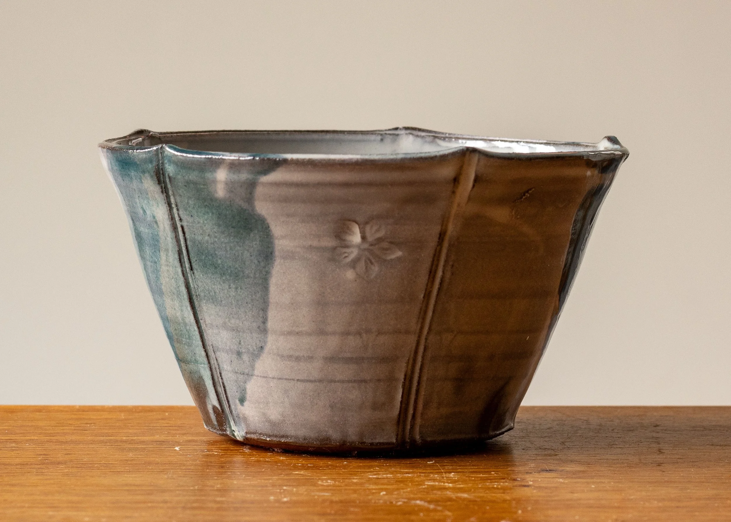 Small white bowl with green  brush marks, view 2.jpg