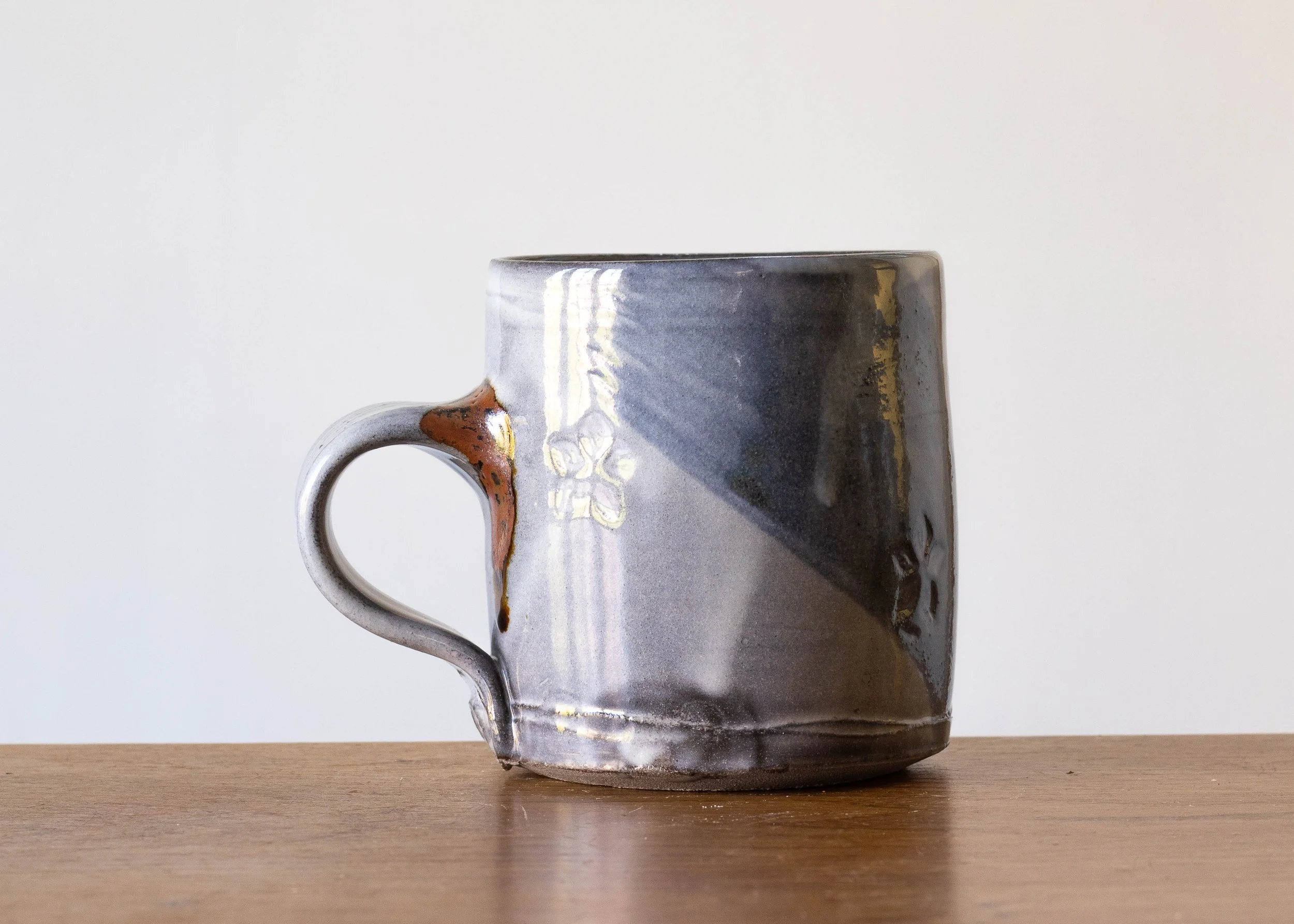 Mug with Indigo Brush Marks 1.16, view 3.jpg