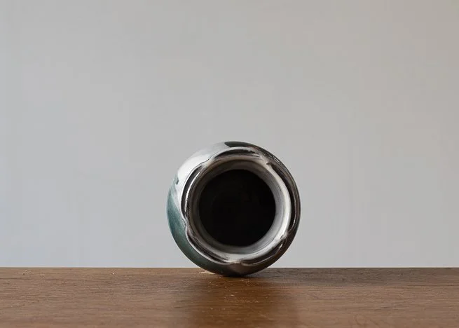 Bud Vase with Turquoise brush marks, view 5.jpg