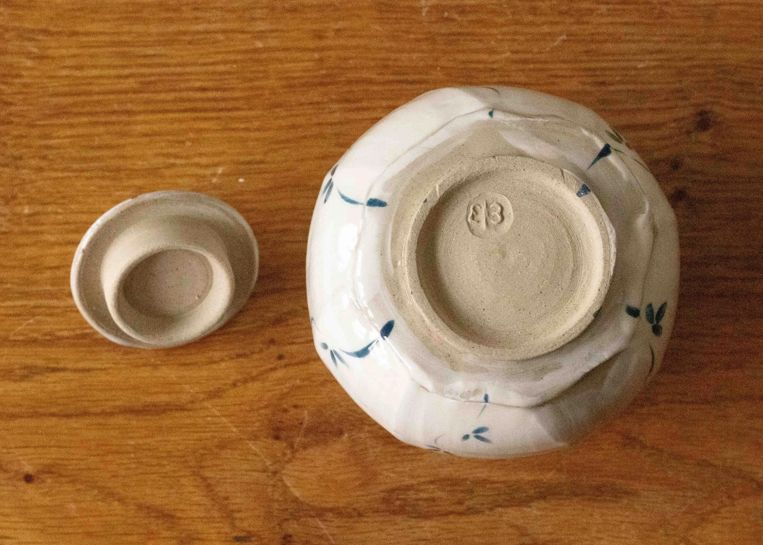 Small Faceted Lidded Pot with Leaf Decoration #2, view 7.jpg