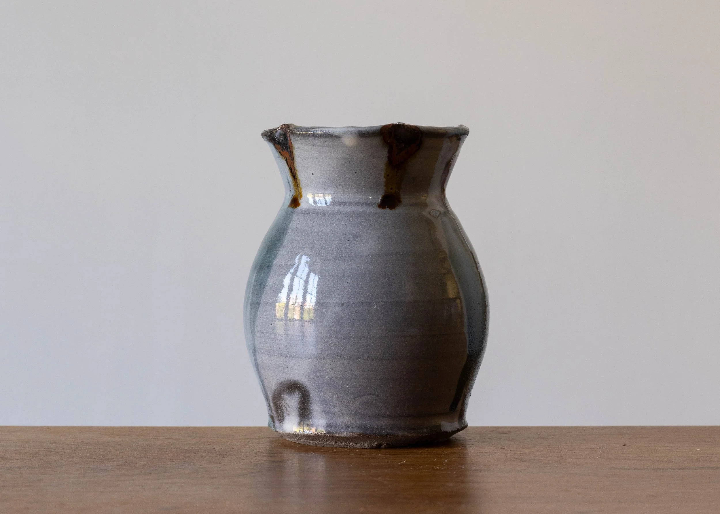 Bud Vase with Turquoise Brush Marks #2, view 2.jpg