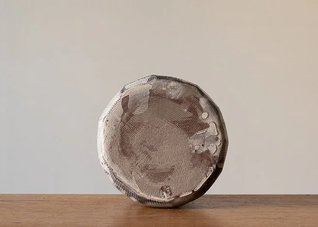 Faceted vase with brown brush marks, view 6.jpg