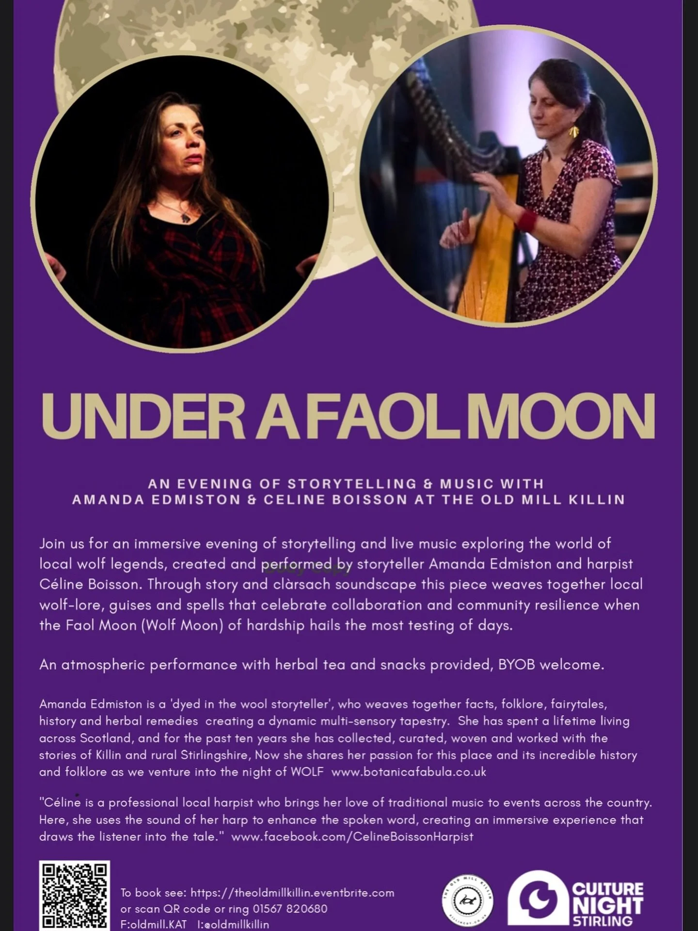 Mythical guardians, a botanical connection&hellip; WOLF

Really looking forward to sharing

 &lsquo;Under a Faol Moon&rsquo;

(Faol is an old Gaelic word for wild or wolf)

With haunting music from @celineboissonharpist at @oldmillkillin this coming 