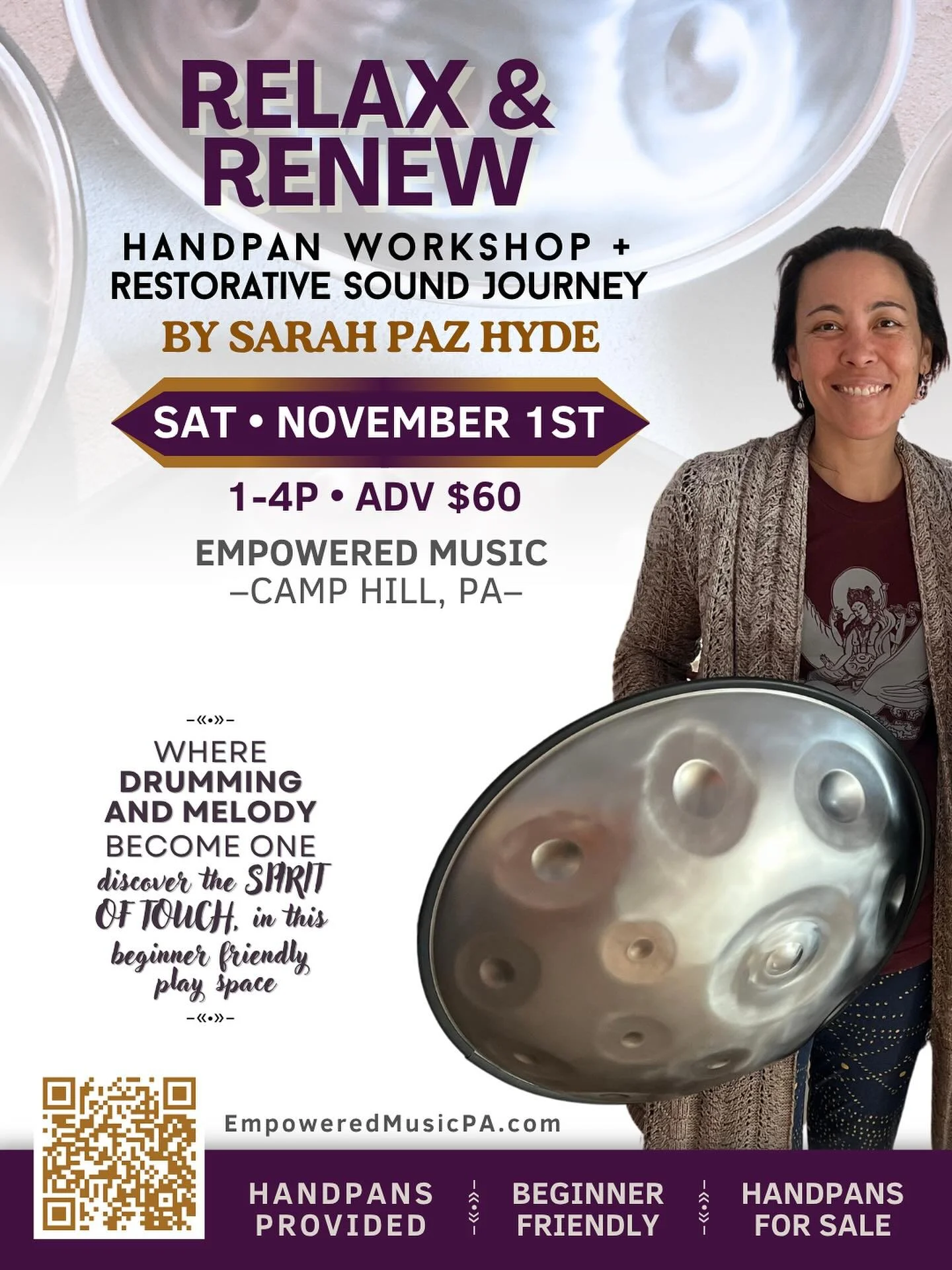 Teachers, caregivers, parents, mental health professionals, medical staff, anyone struggling with high stress or anxiety: This is for you! Do you need a reset? Space to soften and breathe? Consider this your invitation to make time for yourself! Come