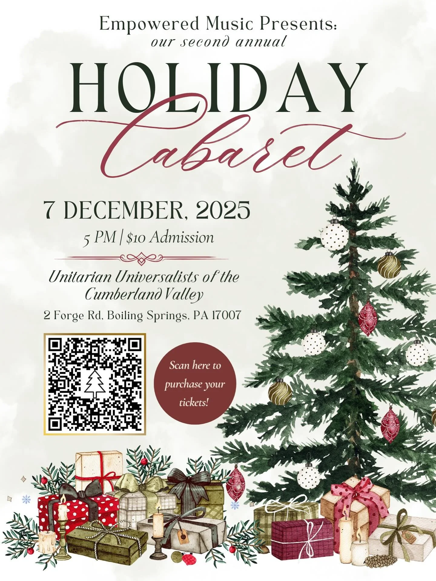 Mark your calendars! Our second annual holiday celebration is upon us! 🎄 Sunday, 12/7 at 5pm @uucvpa