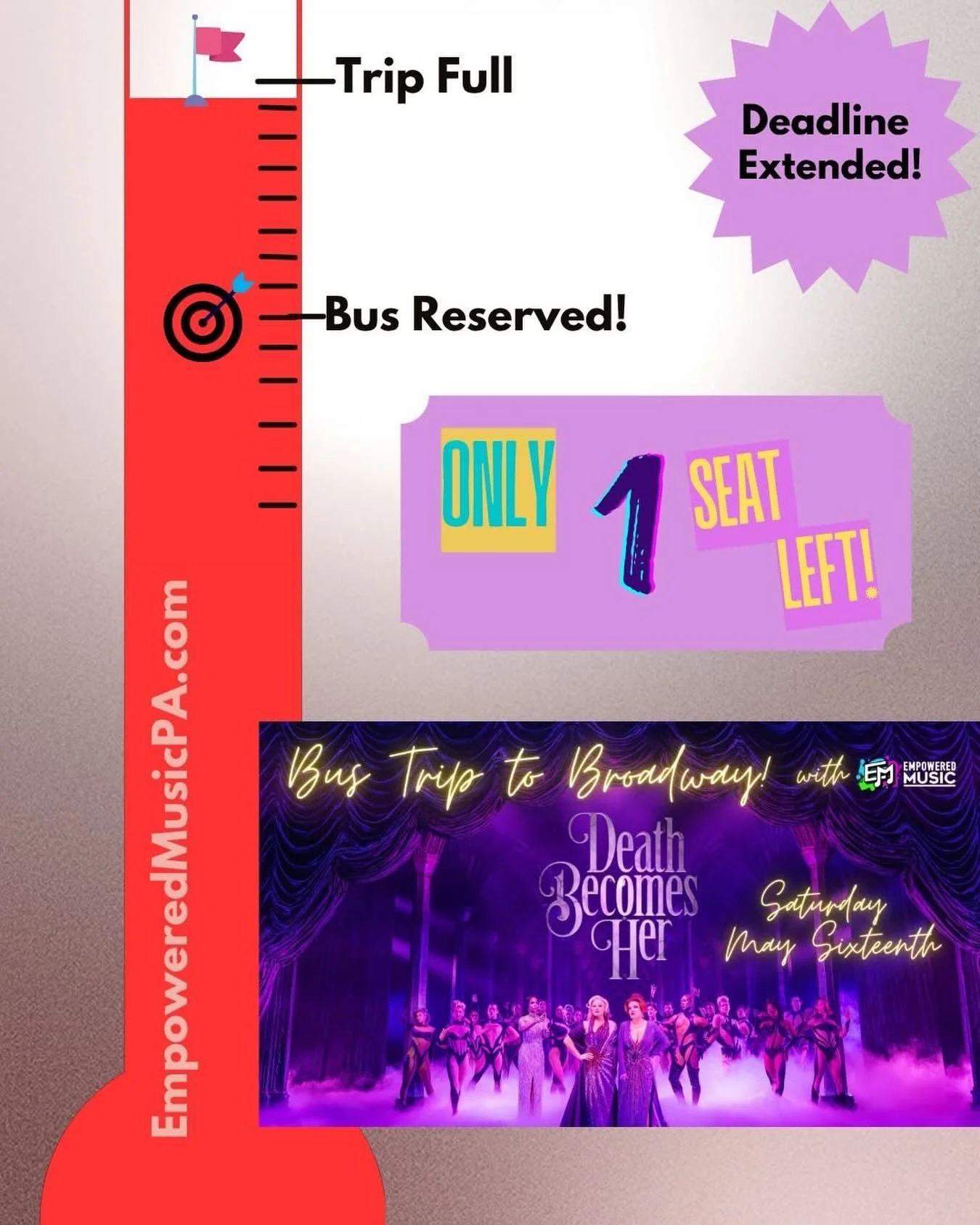 Down to the last ticket for our adventure to NYC! Who&rsquo;s claiming it? 👀