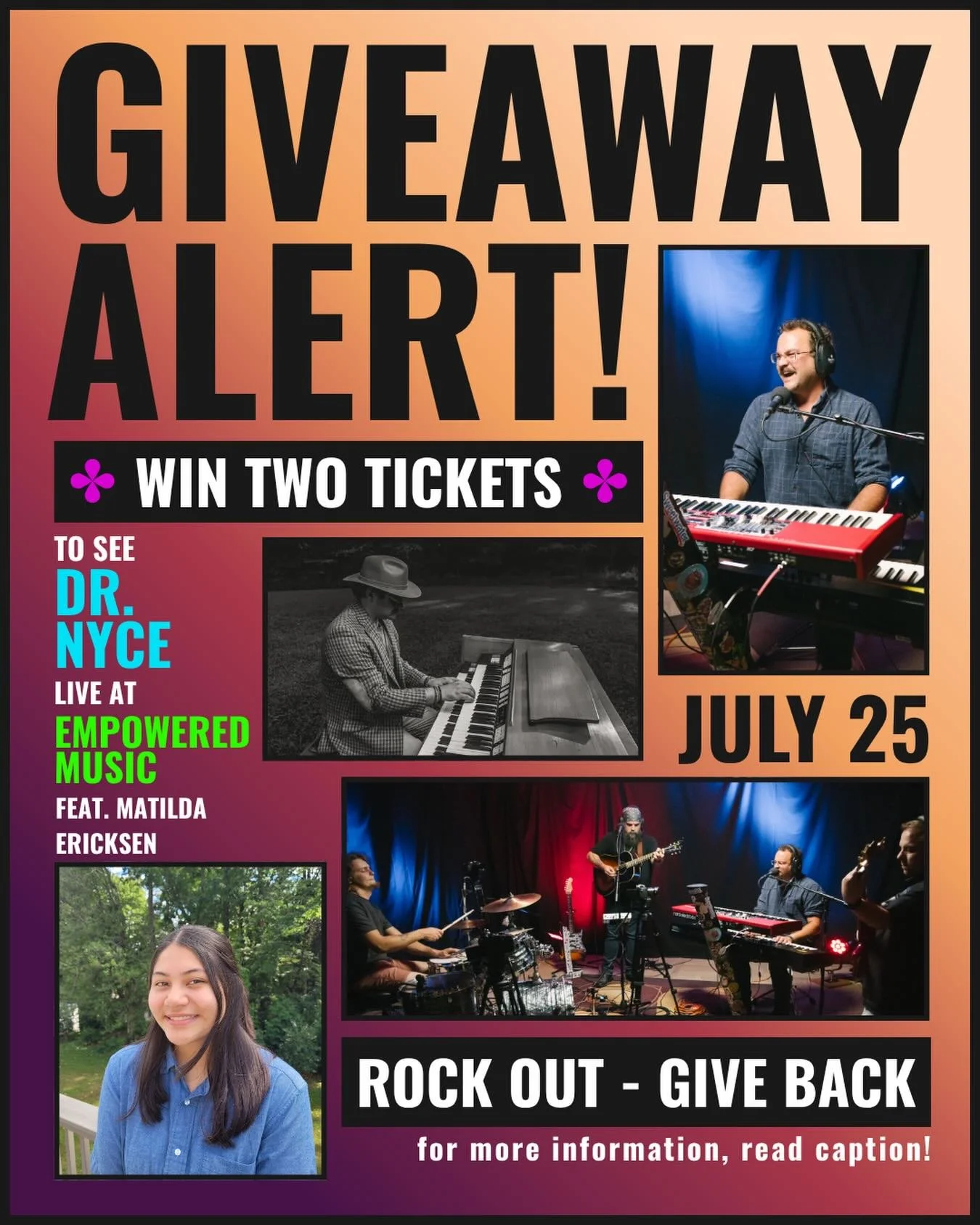 On July 25th we&rsquo;re coming together with some amazing musicians and YOU to raise money for NAMI Cumberland-Perry. We are giving away 2 free tickets to this show and all you need to do to win is:
💬 COMMENT and TAG a friend you&rsquo;ve been tryi