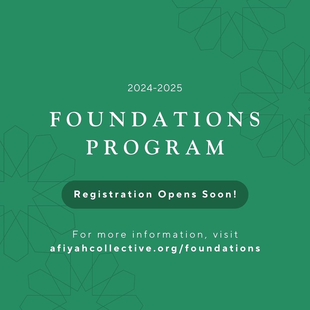 We&rsquo;ve been working on something special behind-the-scenes and alhamdulillah we&rsquo;re excited to announce that our Foundations program will be open soon for registration! 

For more information, visit afiyahcollective.org/foundations

#farday