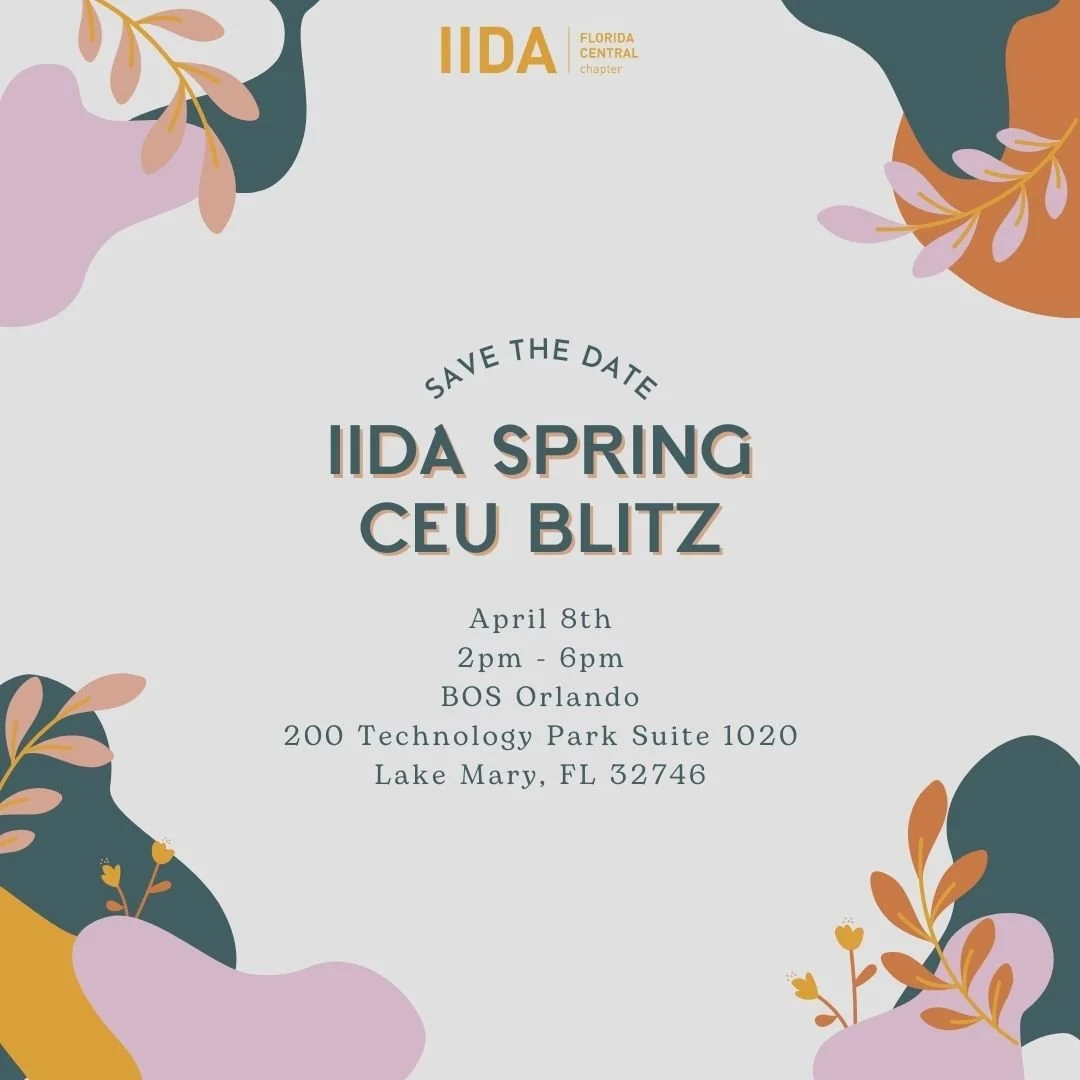 Upcoming Events — IIDA Florida Central Chapter