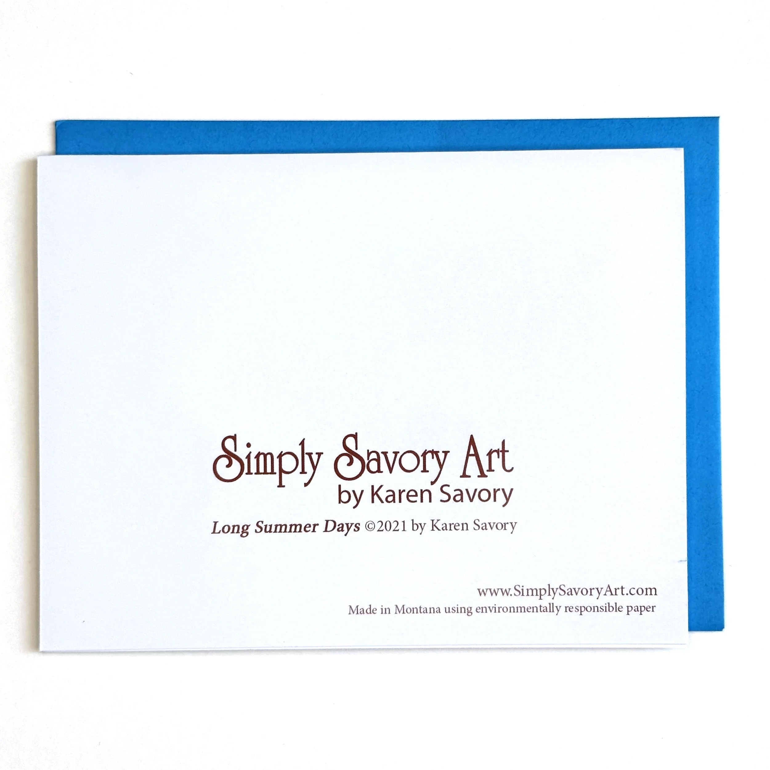 Long Summer Days notecard — Simply Savory Art by Karen