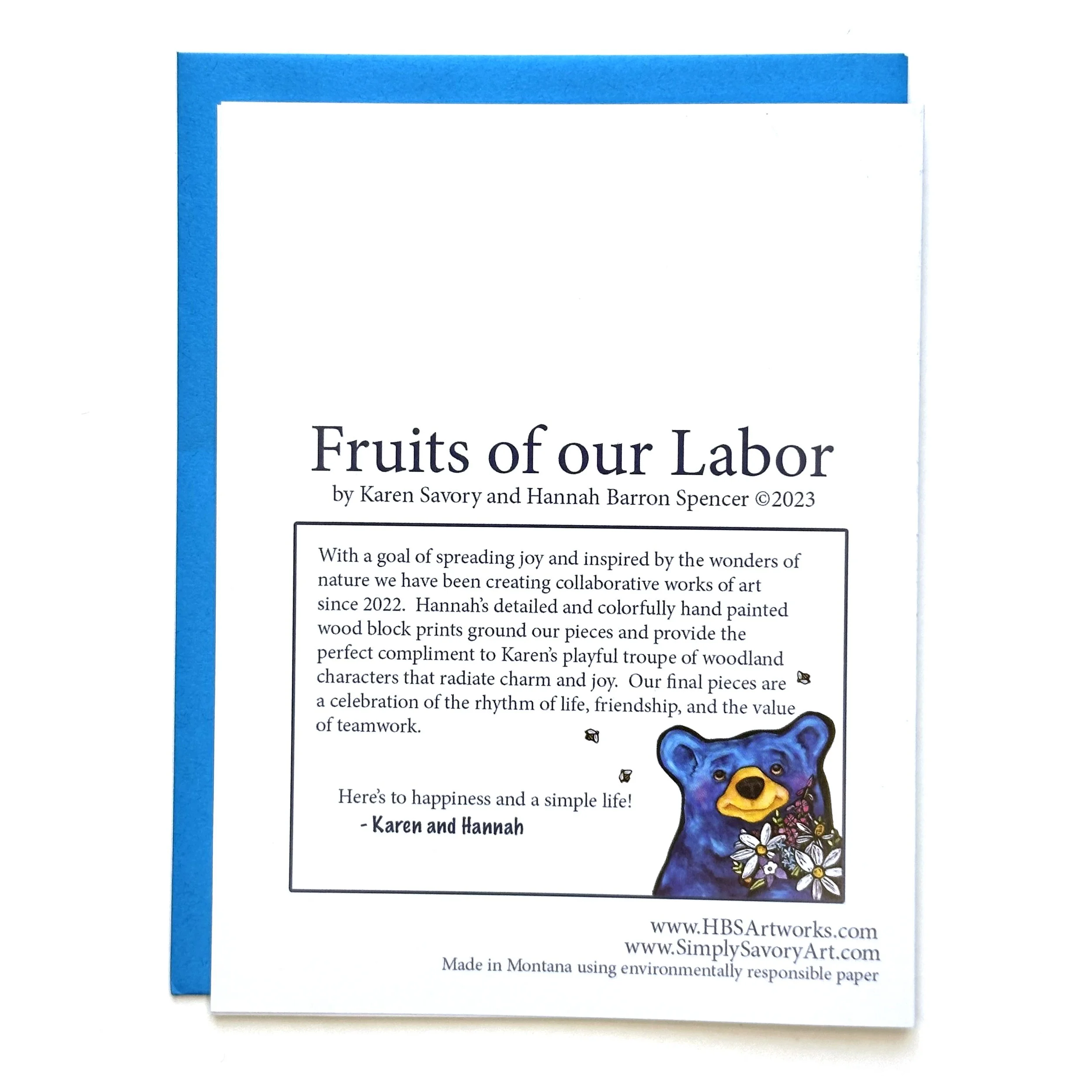Fruits Of Our Labor notecard — Simply Savory Art by Karen Savory