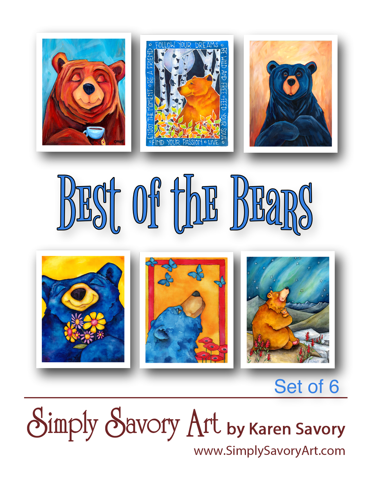 Best Of The Bears note card set