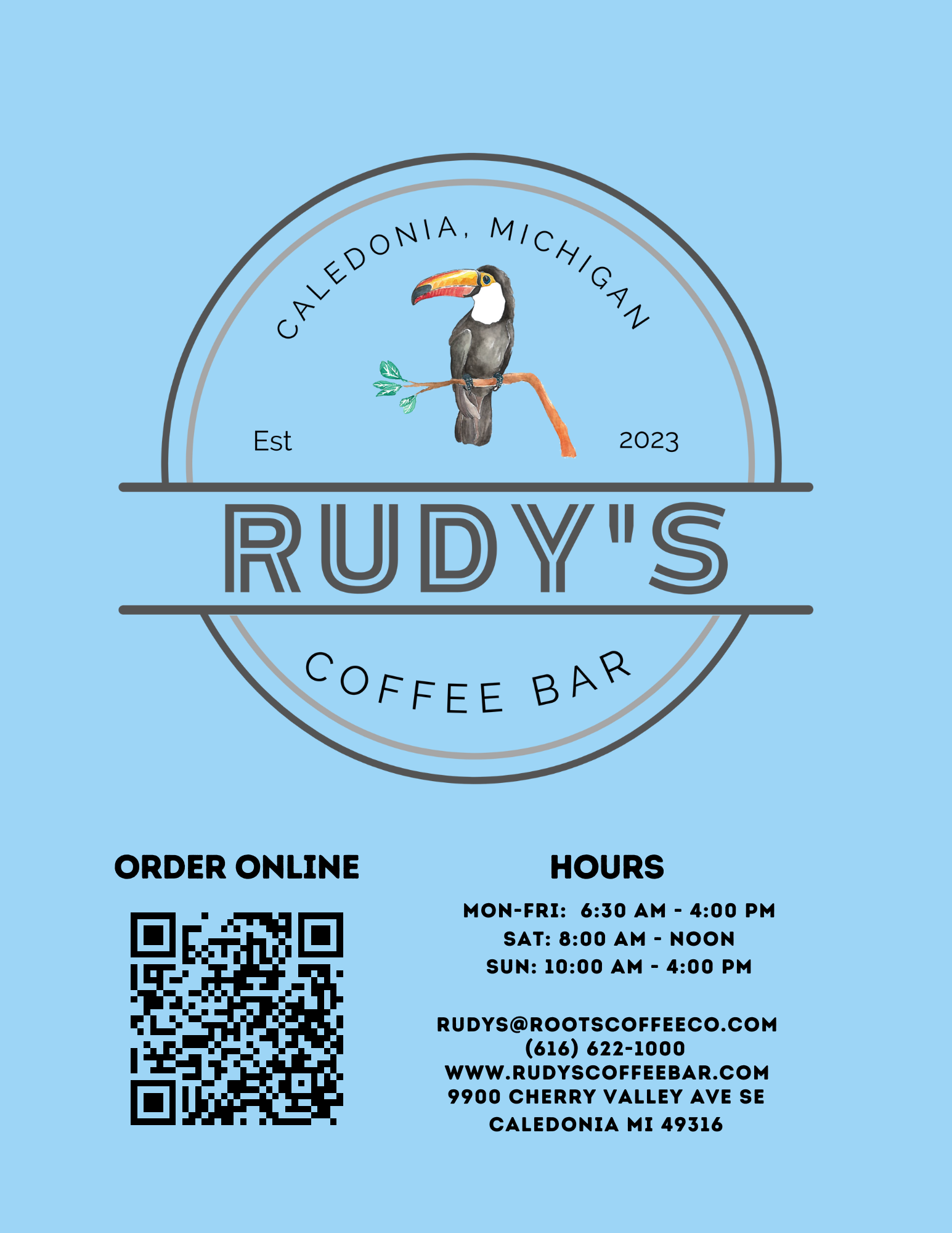 Menu — Rudy's Coffee Bar