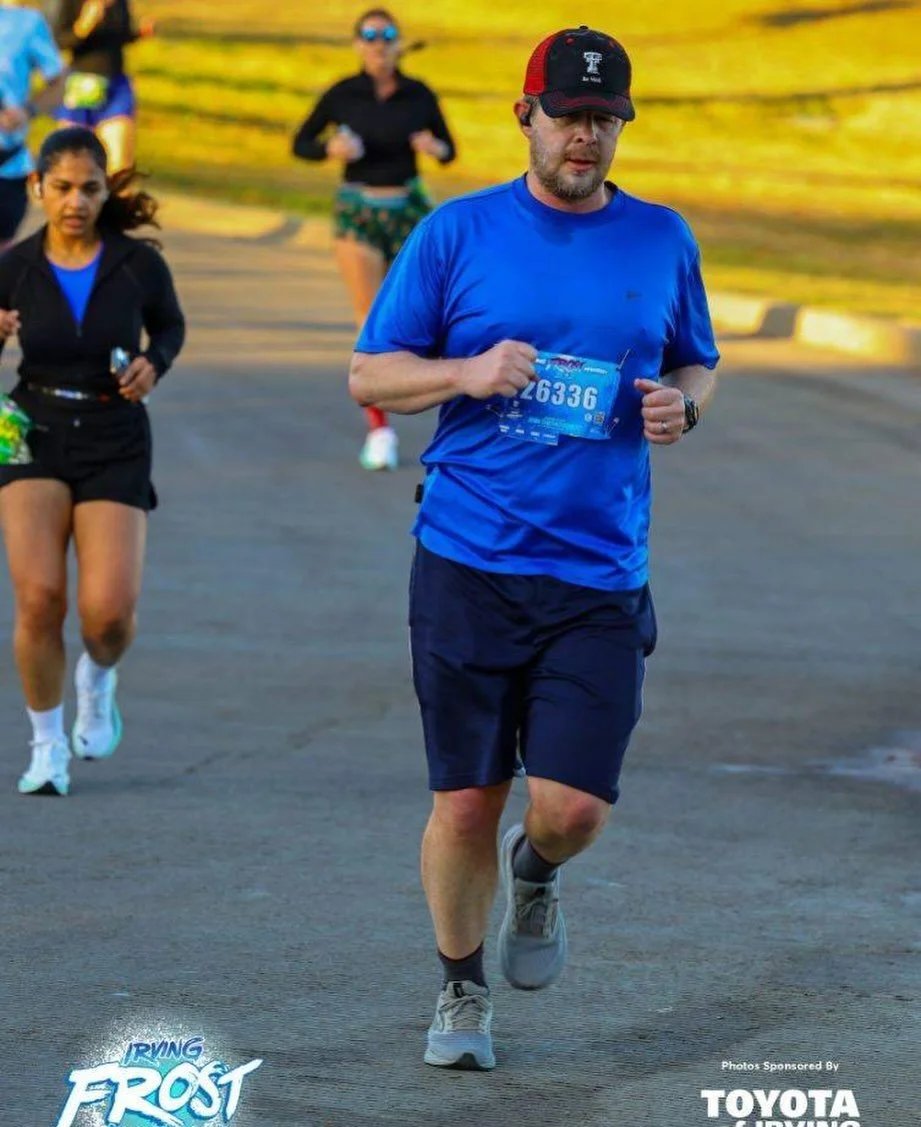 Road marathon season is in full swing! And we want to introduce you to Dan who finished his FIRST MARATHON at the Irving Frost Marathon in Texas!

No marathon day or training cycle is without its highs and lows, and we loved seeing Dan navigate those