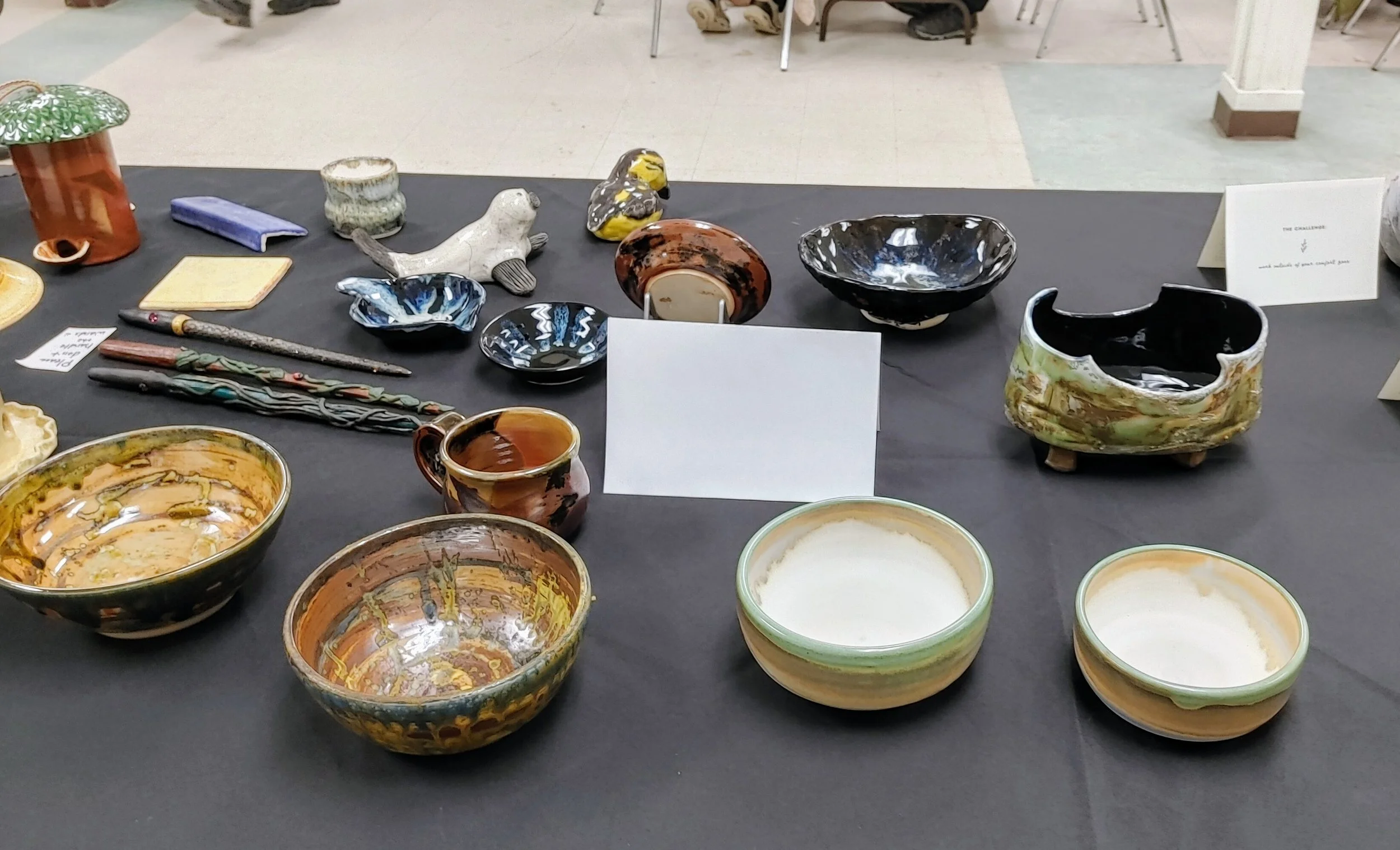 Potluck 2025- pots on display