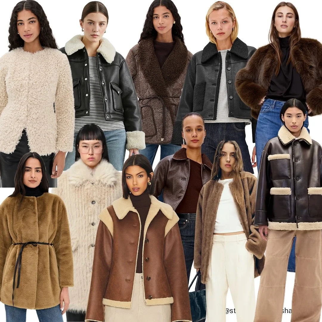 snow spotting in chicago !! comment COATS for my picks !! we&rsquo;ve got wool, wraps, chic puffers, suede, going out jackets, alllll the goodies. #winterfashion #chicagofashion #coatoutfit