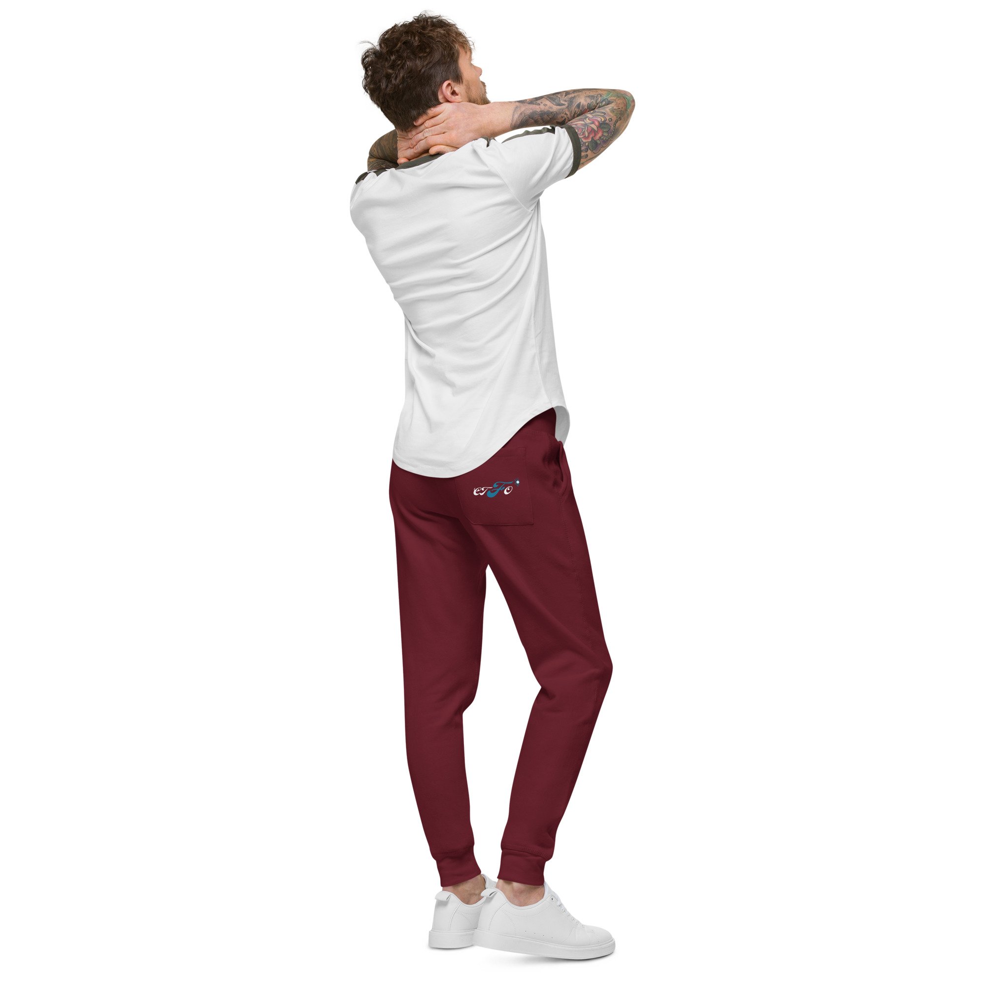 unisex-fleece-sweatpants-maroon-back-6513a160332b3.jpg