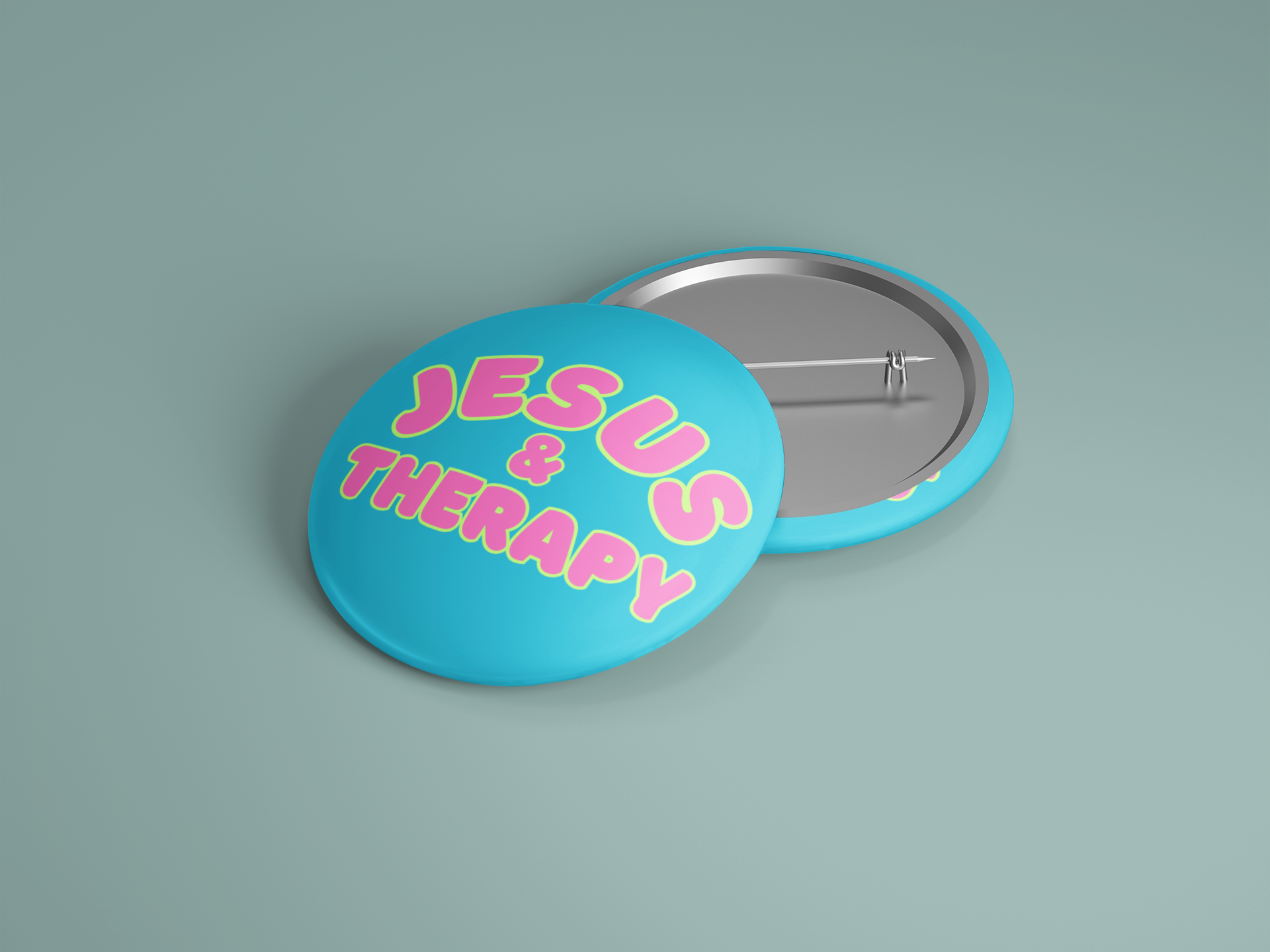 "Jesus & Therapy" Button