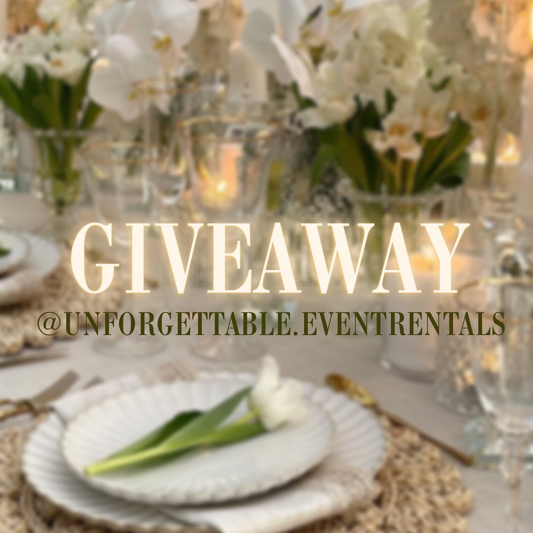 Even though our business hasn&rsquo;t been running for a full year, we want to at least celebrate the start of our LLC 1 year ago🎉🥂
Enter to win another free small event up to 50 people with the items that are available now. 
A $500+ value!!!
*this
