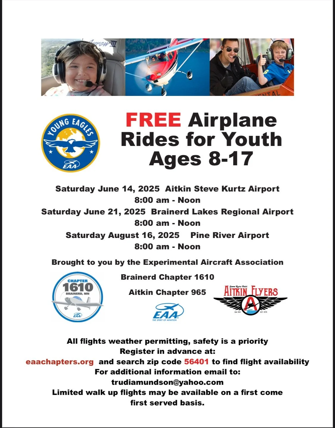 Young Eagles FREE Airplane Rides