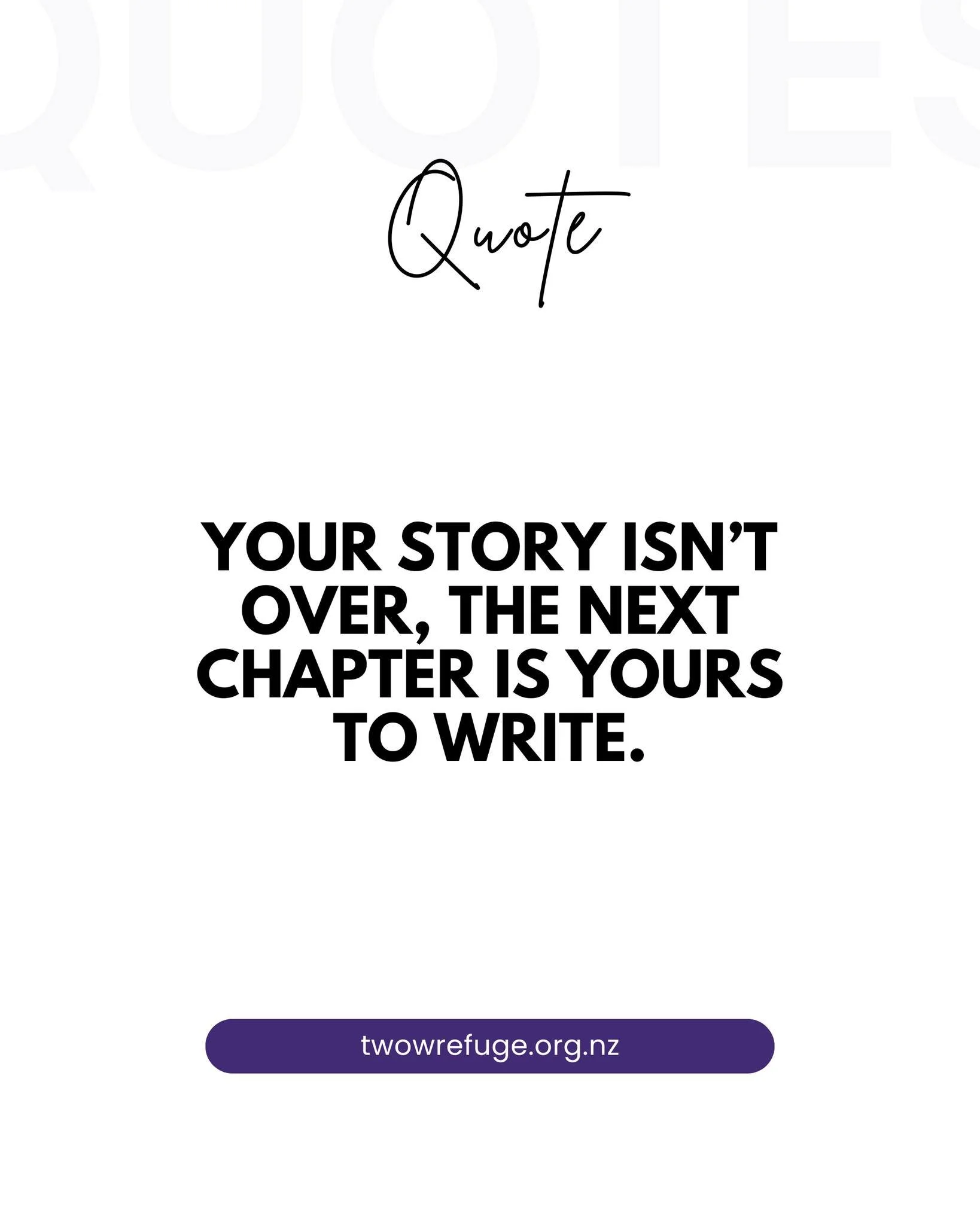 Your story isn&rsquo;t over, the next chapter is yours to write. ✨