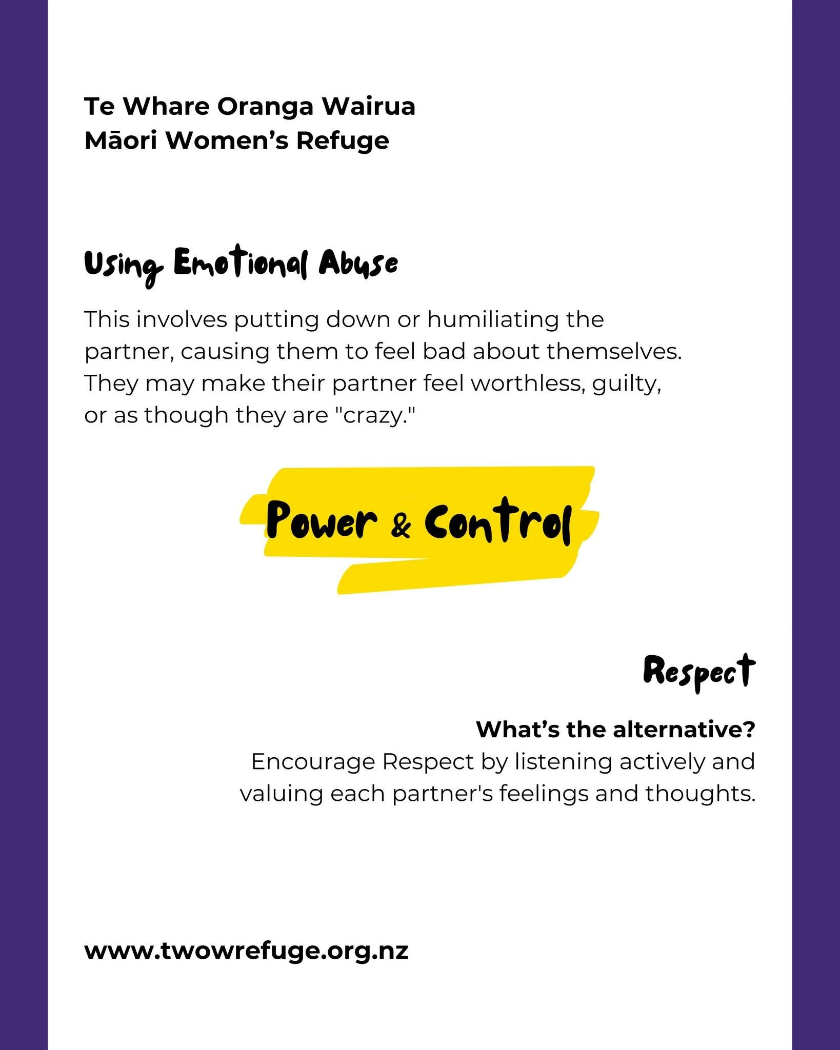 Understanding family violence is the first step to ending it.

The Power and Control Wheel shows behaviours that dominate or harm a partner, while the Equality Wheel highlights respectful actions that build healthy relationships.

Today, we&rsquo;ll 