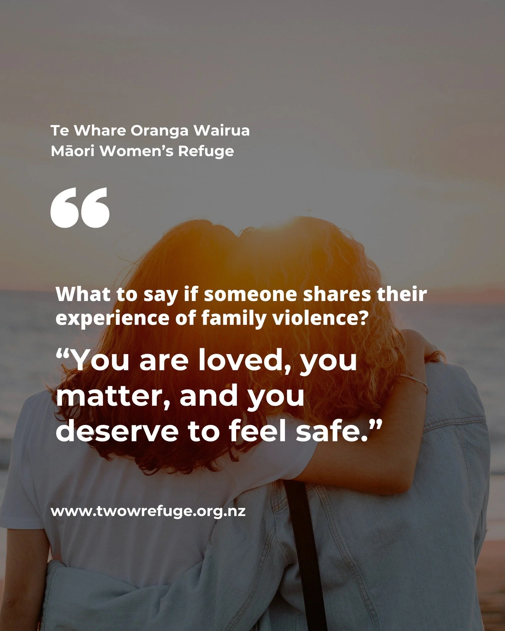 💜 What to Say When Someone Shares Their Story 💜

If someone opens up to you about family violence, your response can make a difference. Start with compassion and reassurance:

"You are loved, you matter, and you deserve to feel safe."

Th