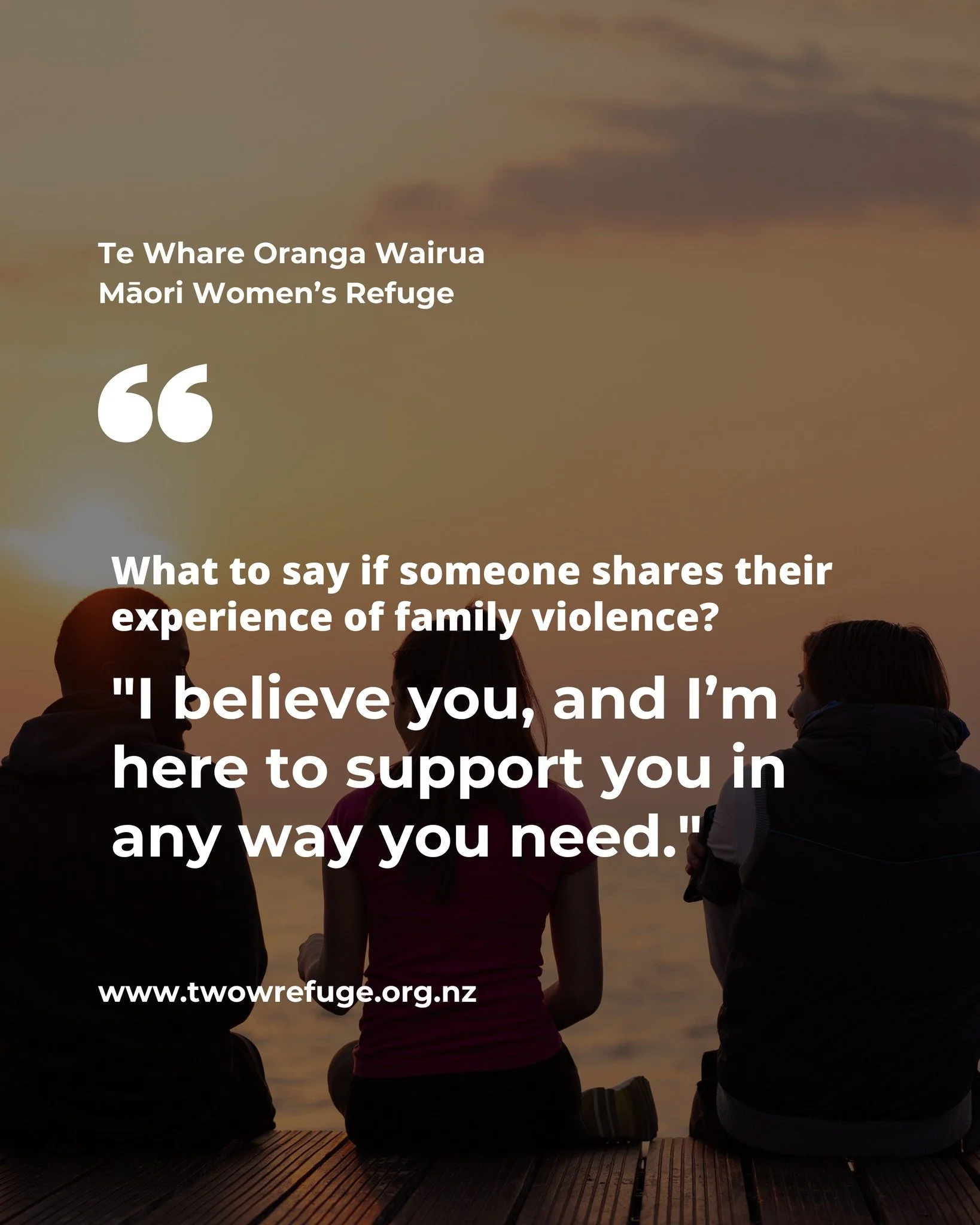 💜 How to Support Someone Experiencing Family Violence 💜

If someone confides in you about family violence, your response matters. Start with empathy and belief:

"I believe you, and I&rsquo;m here to support you in any way you need."

The