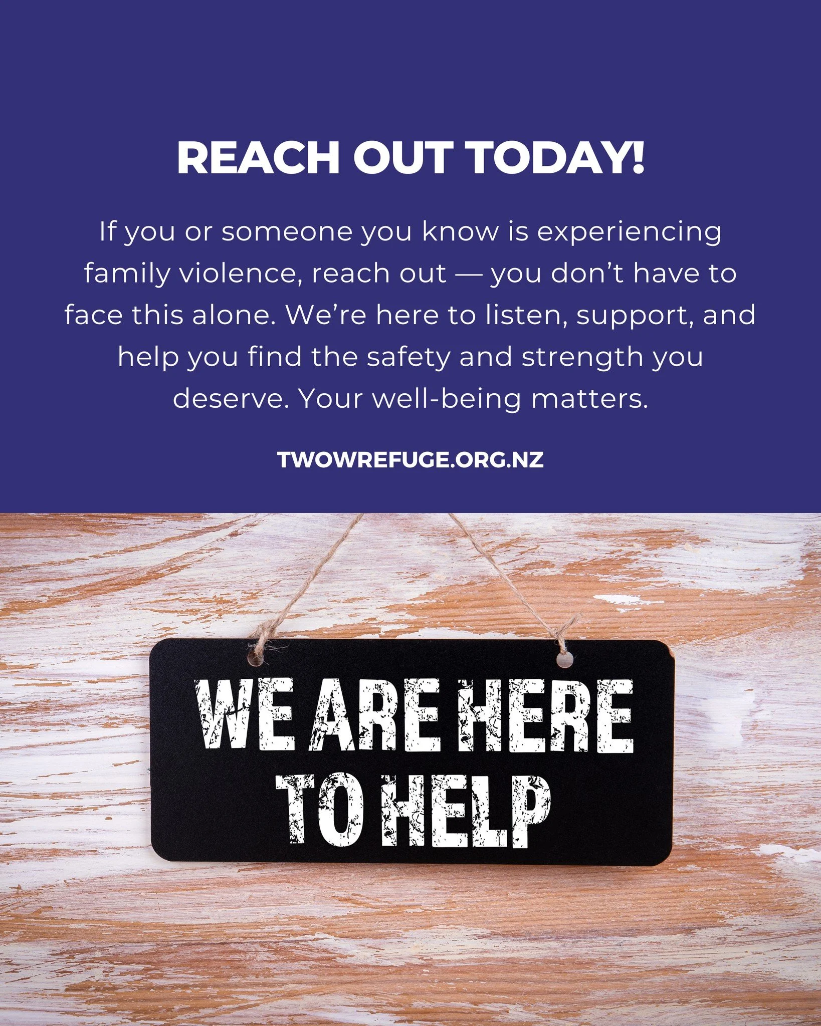 If you or someone you know is experiencing family violence, reach out - you don&rsquo;t have to face this alone. We&rsquo;re here to listen, support, and help you find the safety and strength you deserve. Your well-being matters.

It&rsquo;s okay to 