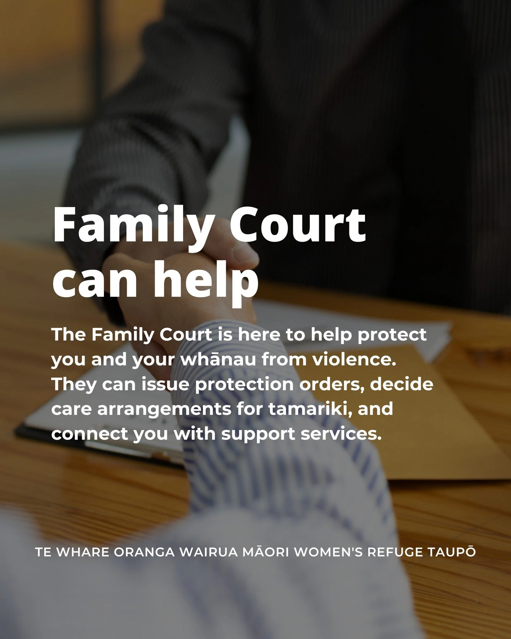 The Family Court is here to help protect you and your whānau from violence. They can issue protection orders, decide care arrangements for tamariki, and connect you with support services. We can help you navigate this process, understand your options