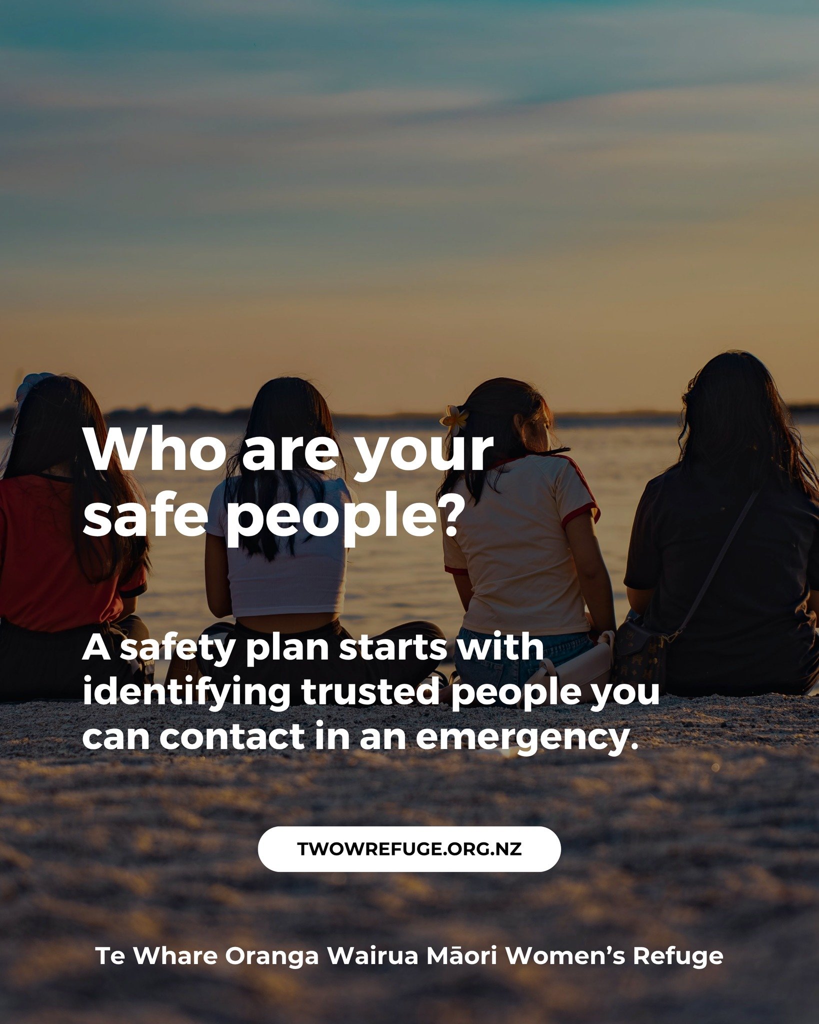 Who are your safe people?

A safety plan starts with identifying trusted people you can contact in an emergency. This could be a friend, whānau member, neighbour, colleague, or support service.

Having a list of safe contacts ready can make a difficu
