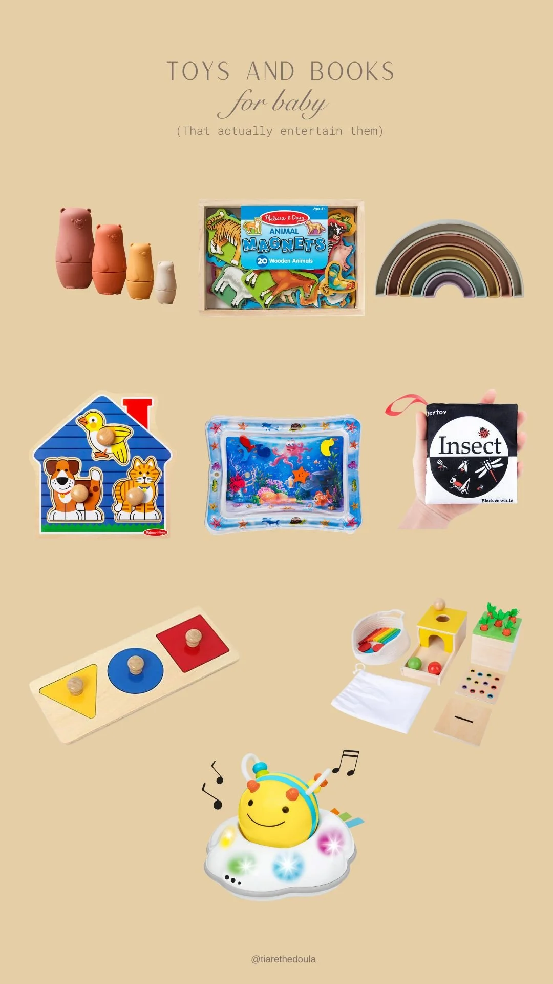 montessori baby toys and books you must have, skip hop, melissa and doug, sensory play, fine motor skills, learning, fun!