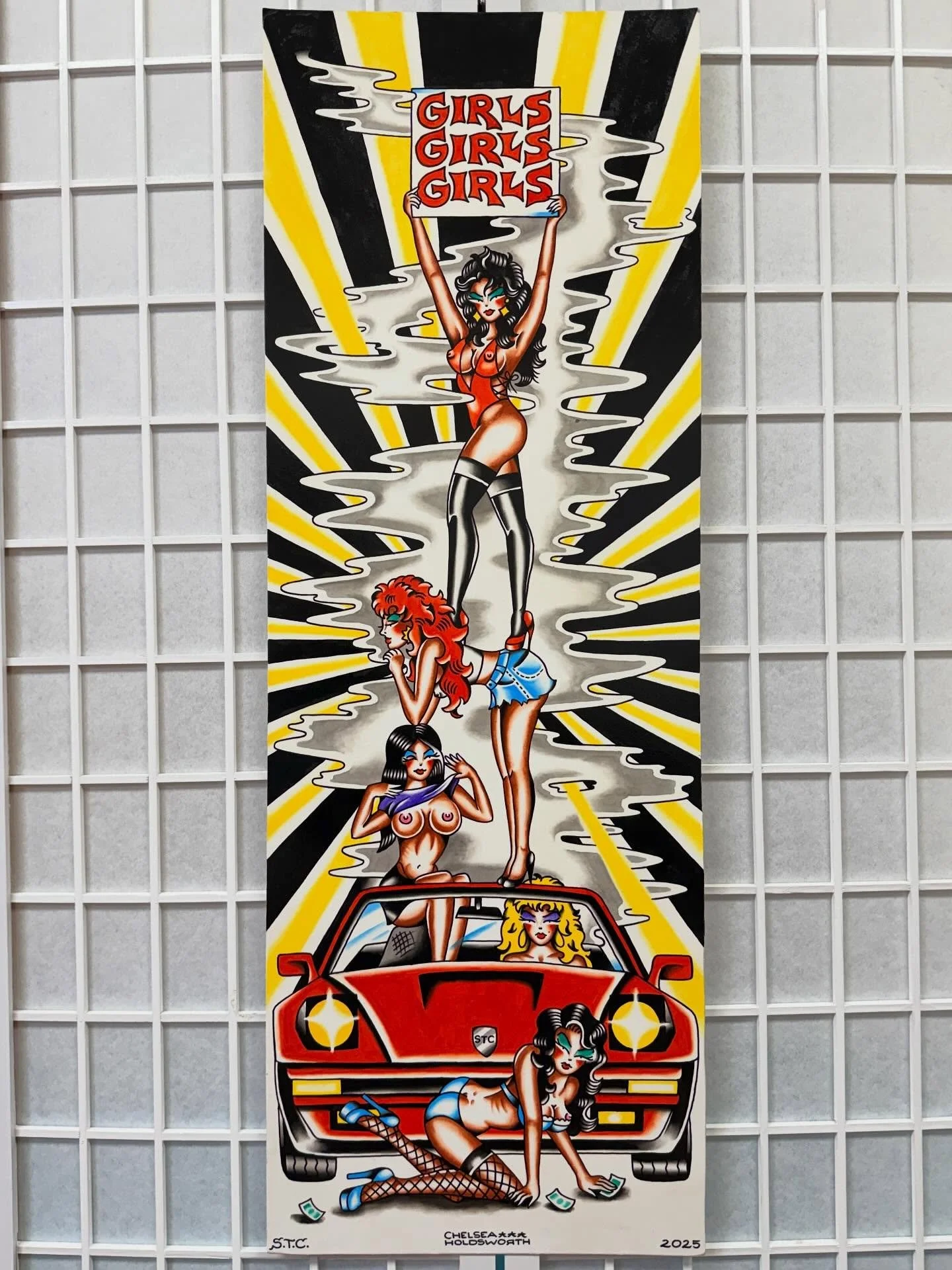 GIRLS 👠 GIRLS 💋 GIRLS
I have prints for sale at the shop of this painting I made! DM to claim one or come by @showtimetattooco 
14&rdquo; x 40&rdquo;