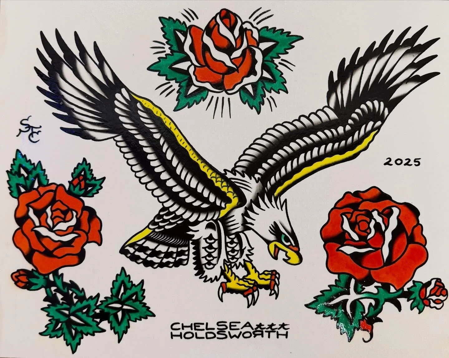 Get an eagle. 🦅 Made for the walls of @showtimetattooco 🌹🌹