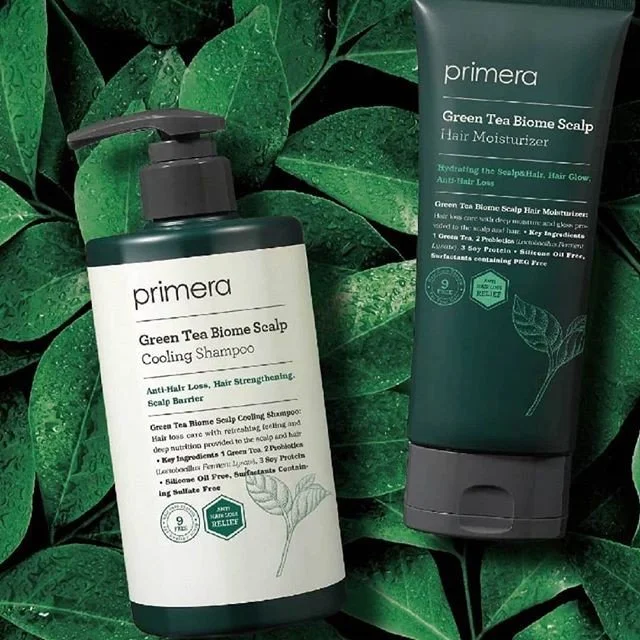 PRIMERA Green Tea Biome Scalp Cooling Shampoo Set