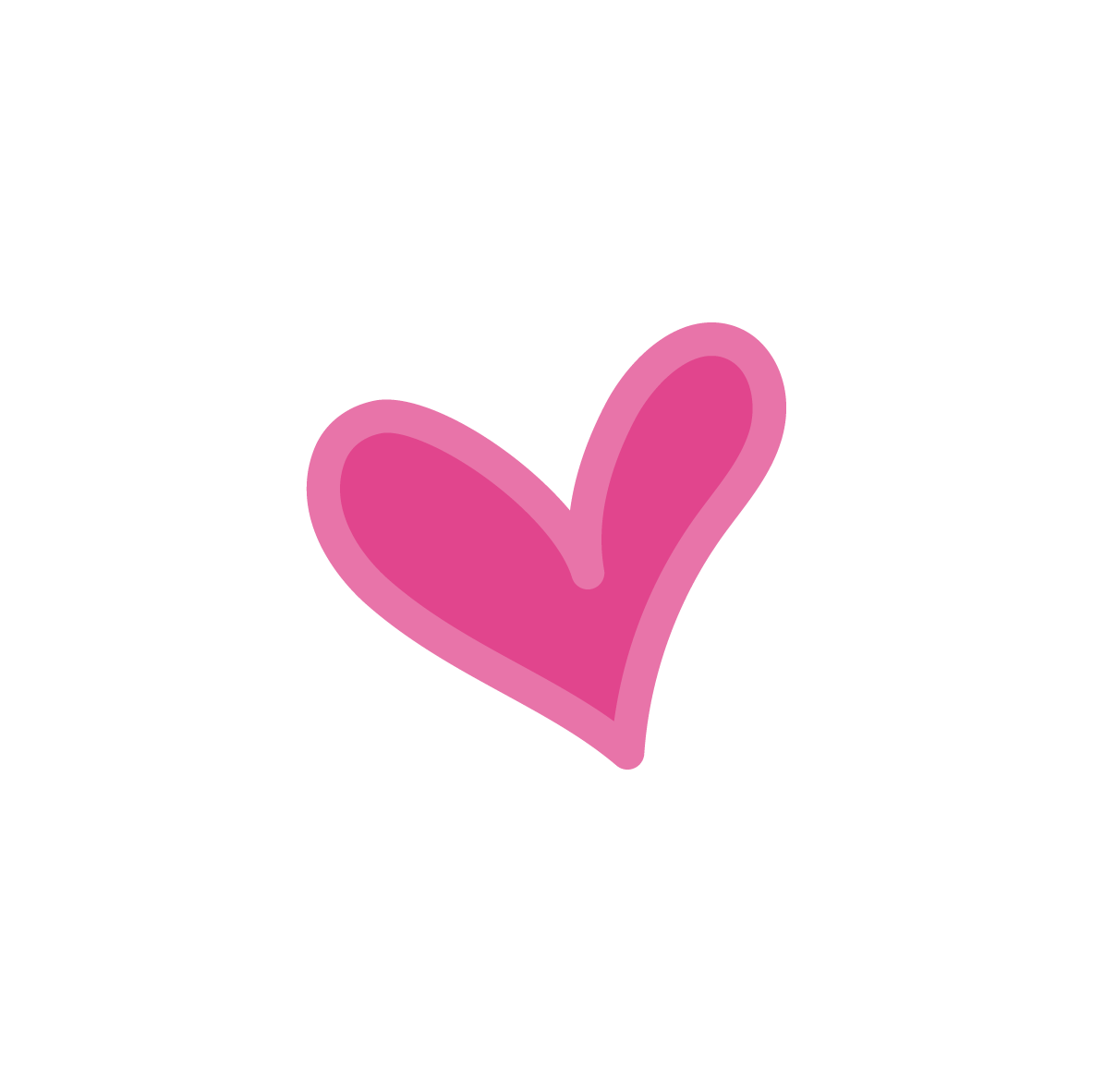 Black background with pink heart outline in the center.