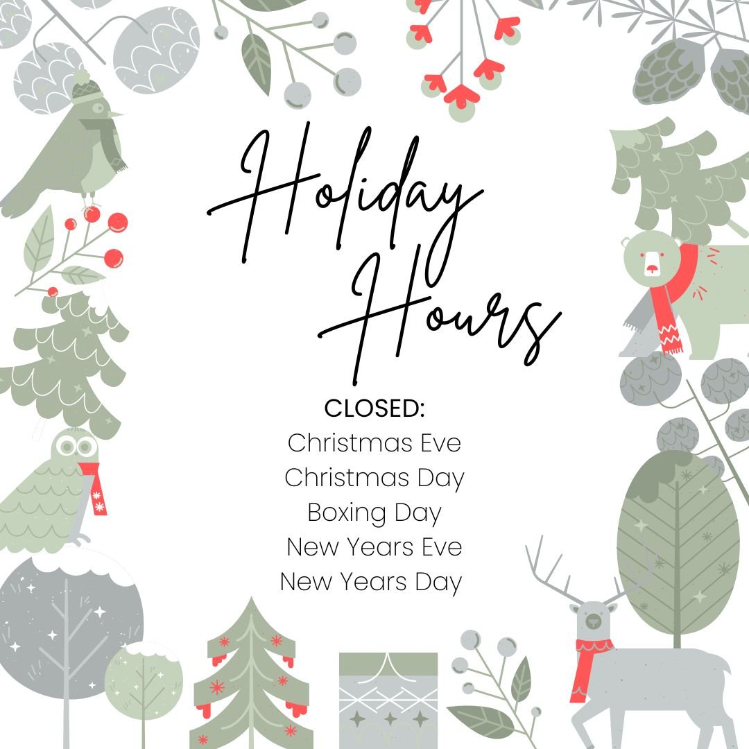 🎄Holiday Hours 🎄